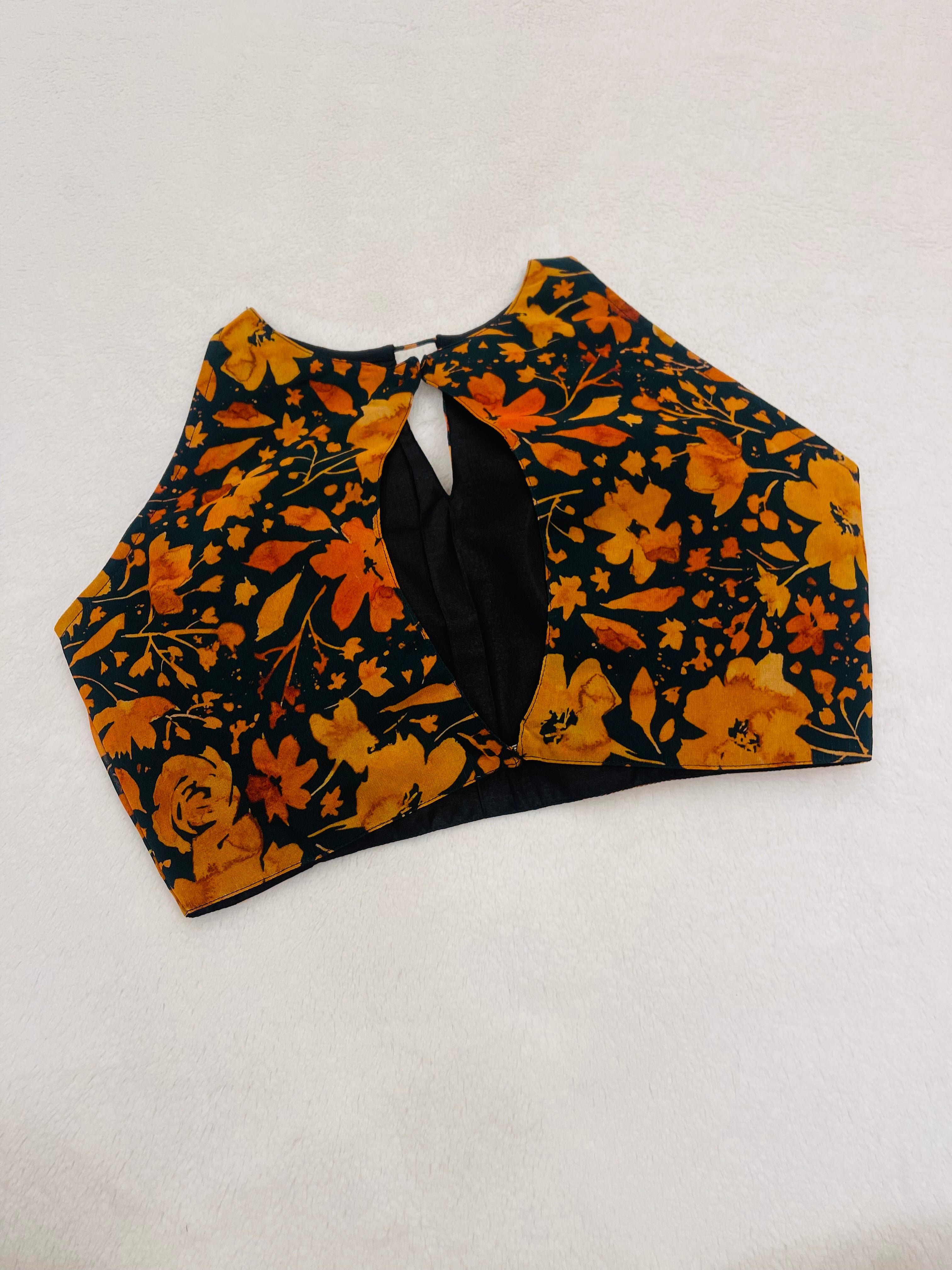 Floral fantasy Rust blouse