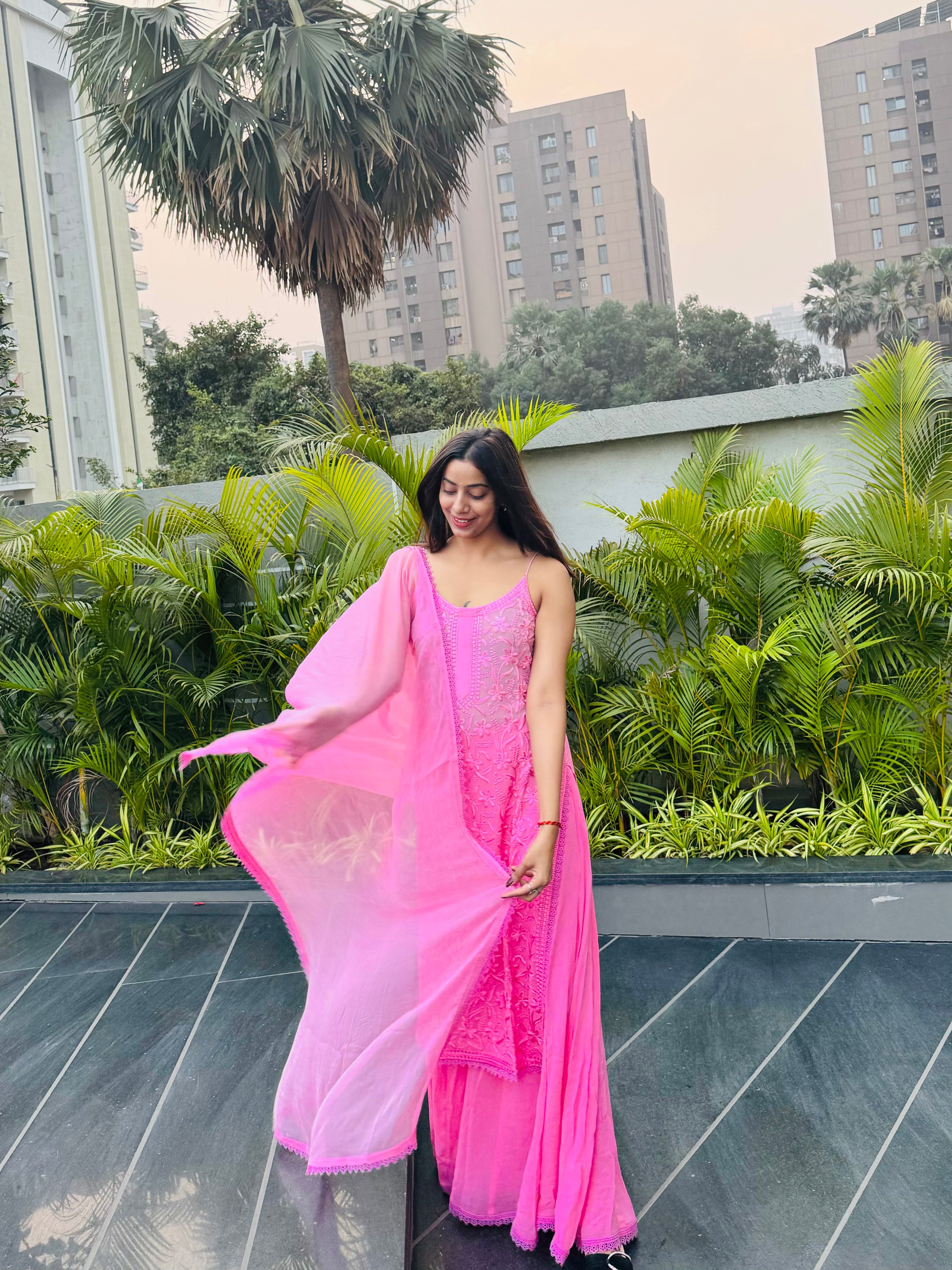 Aradhya Pastel pink suit set