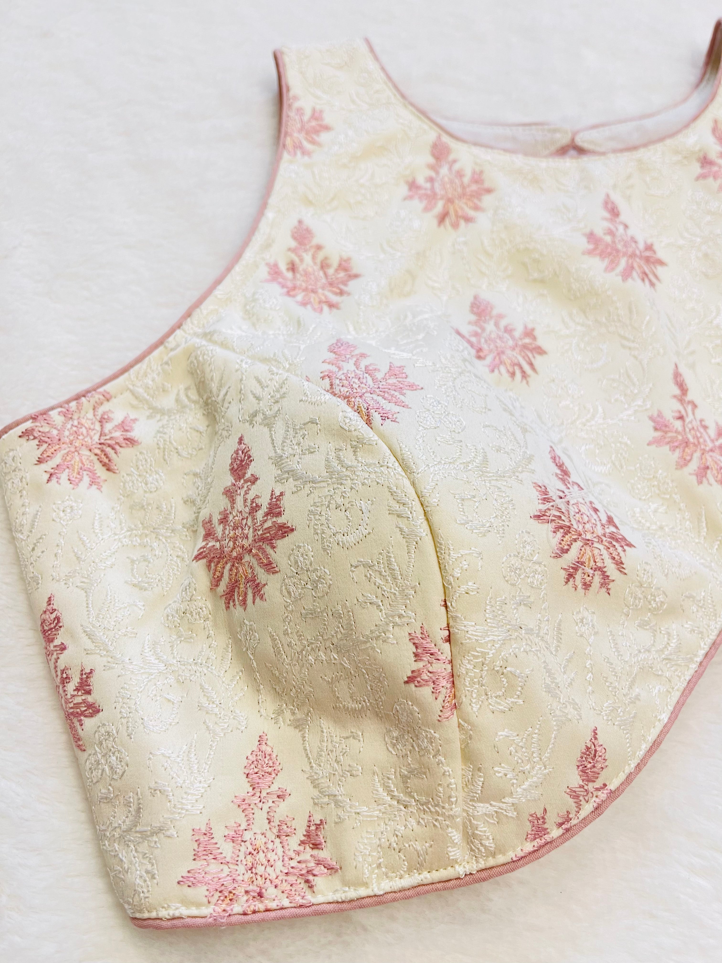 Gazal Offwhite peach Blouse