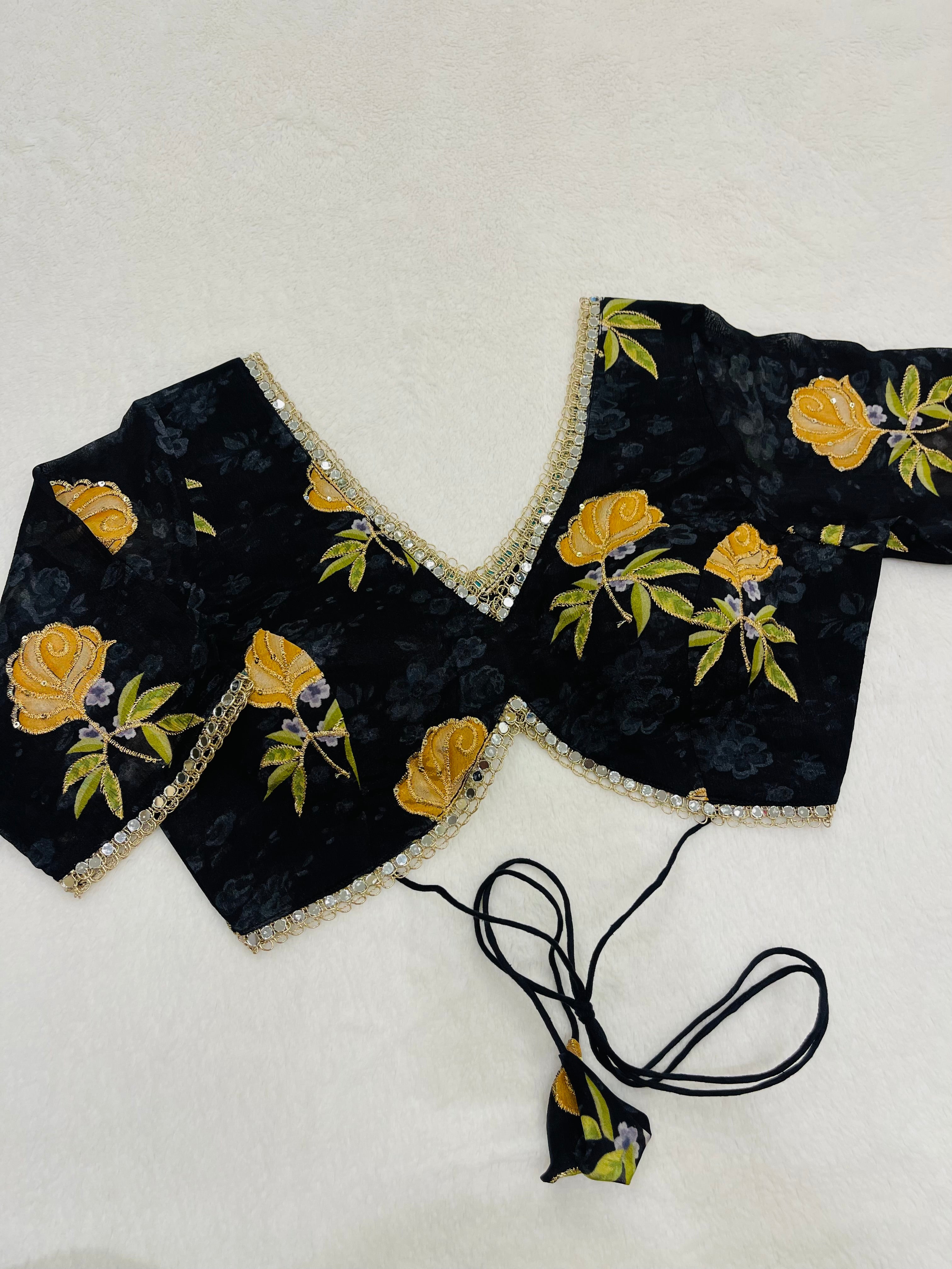 Divine Black Sabyasachi Style Blouse