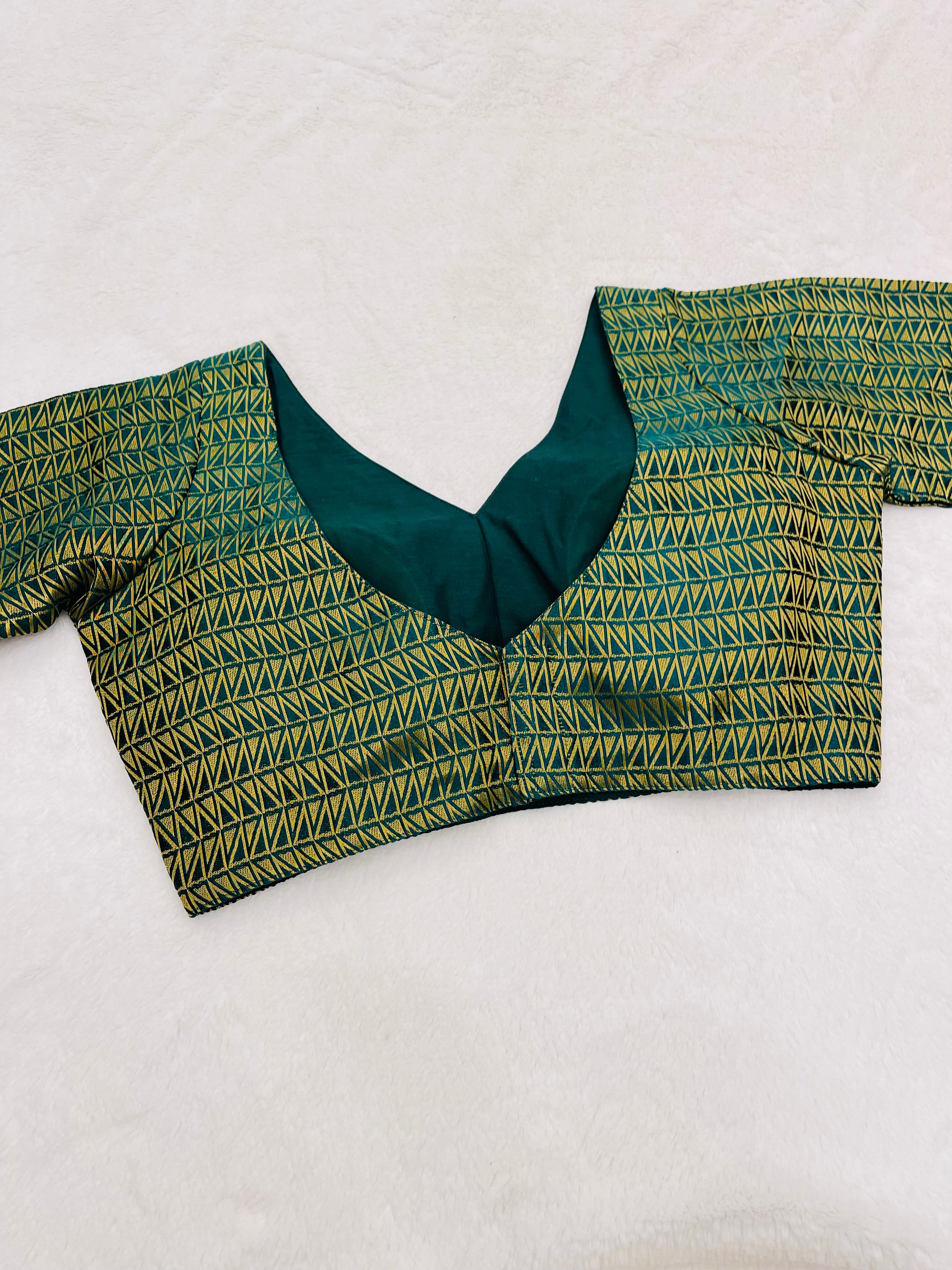 Nayab Green Blouse