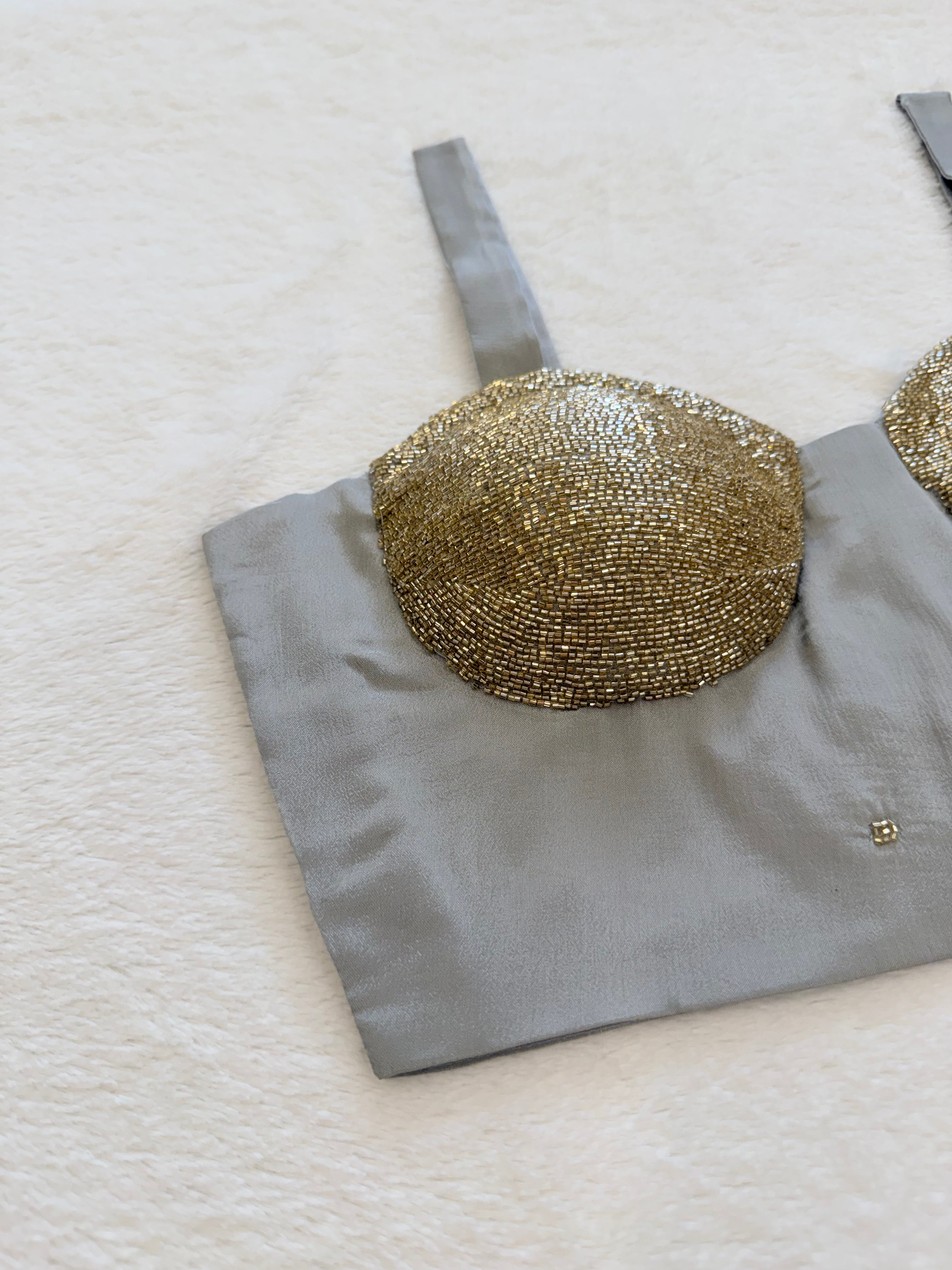 Kanika Grey Handwork Blouse