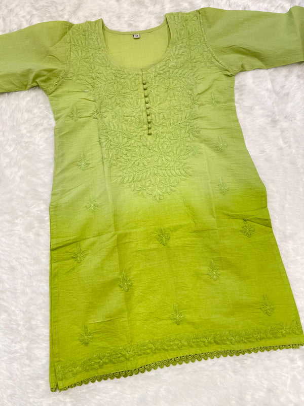 Rosie Lime Green short kurta