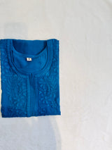 Karishma Peacock Blue Short Kurti