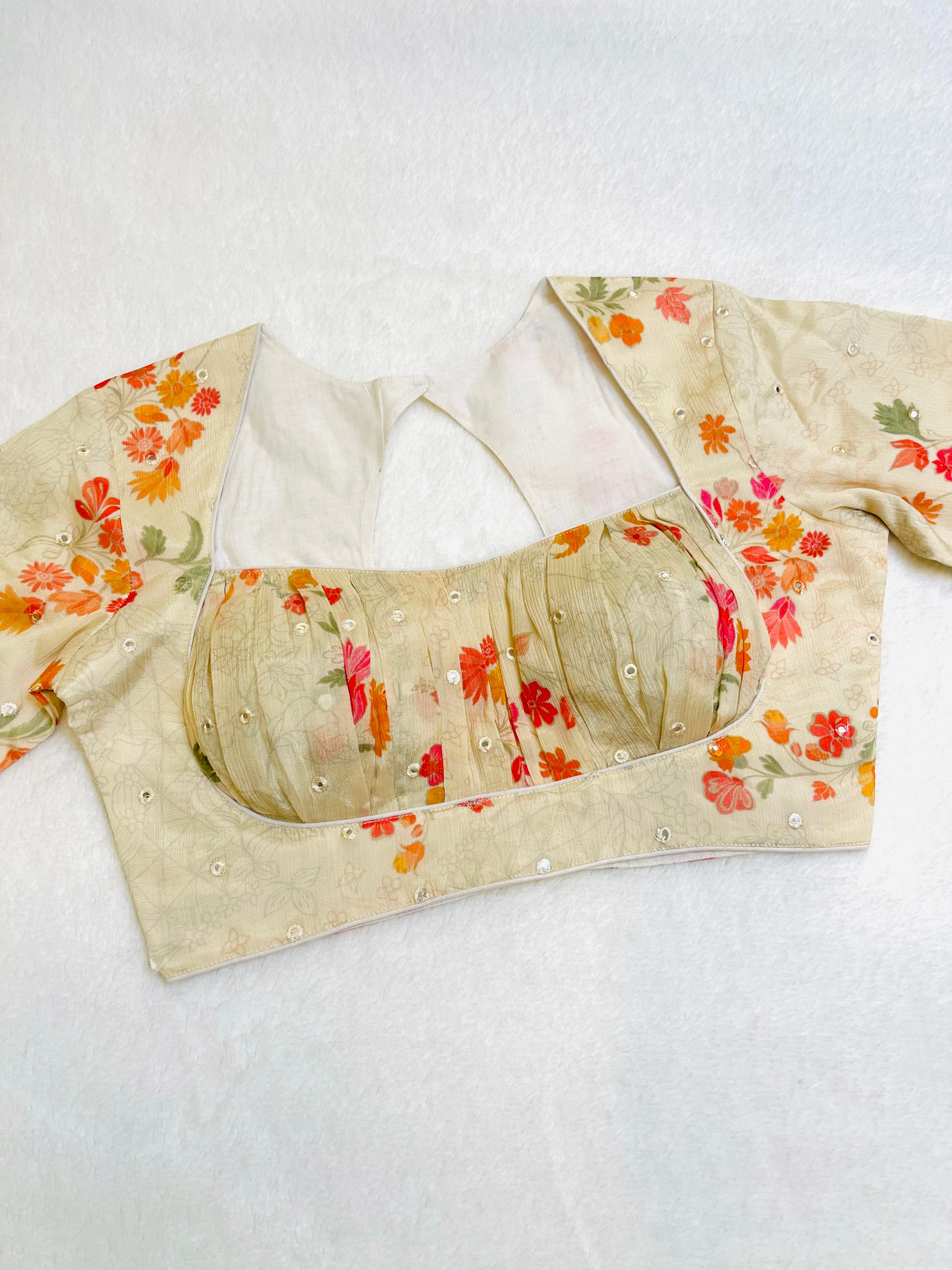 Saundh Cream pink Blouse