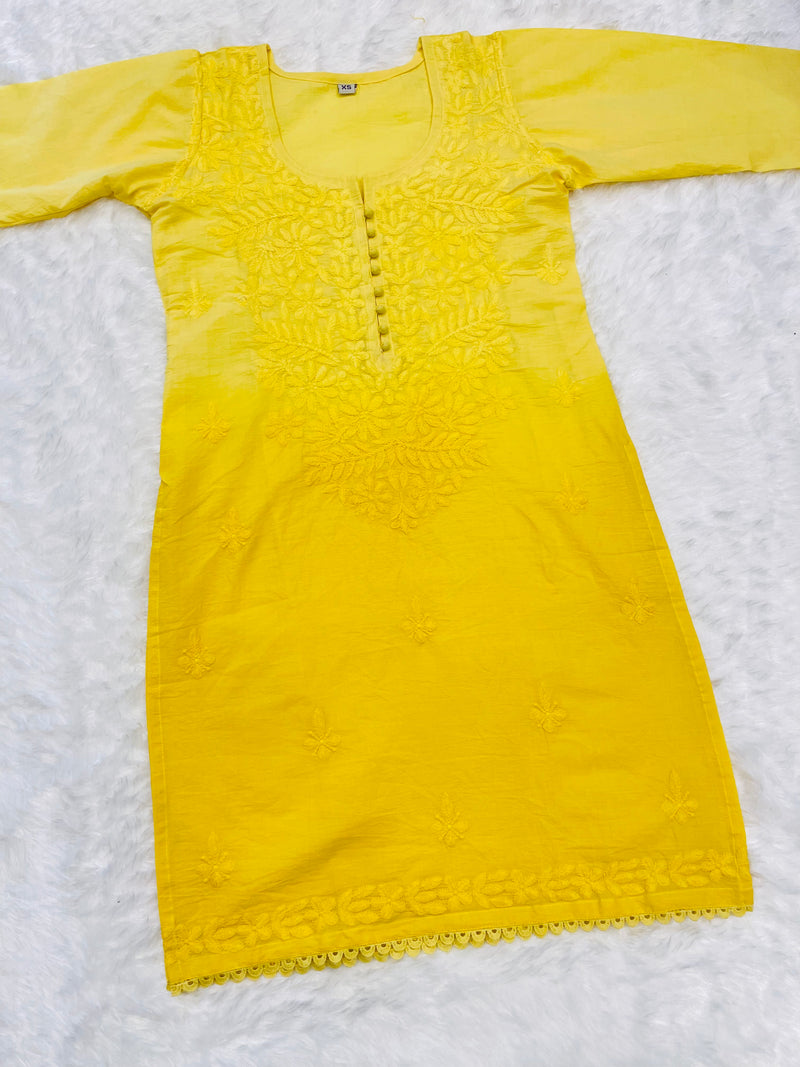 Rosie Lemon Yellow short kurta