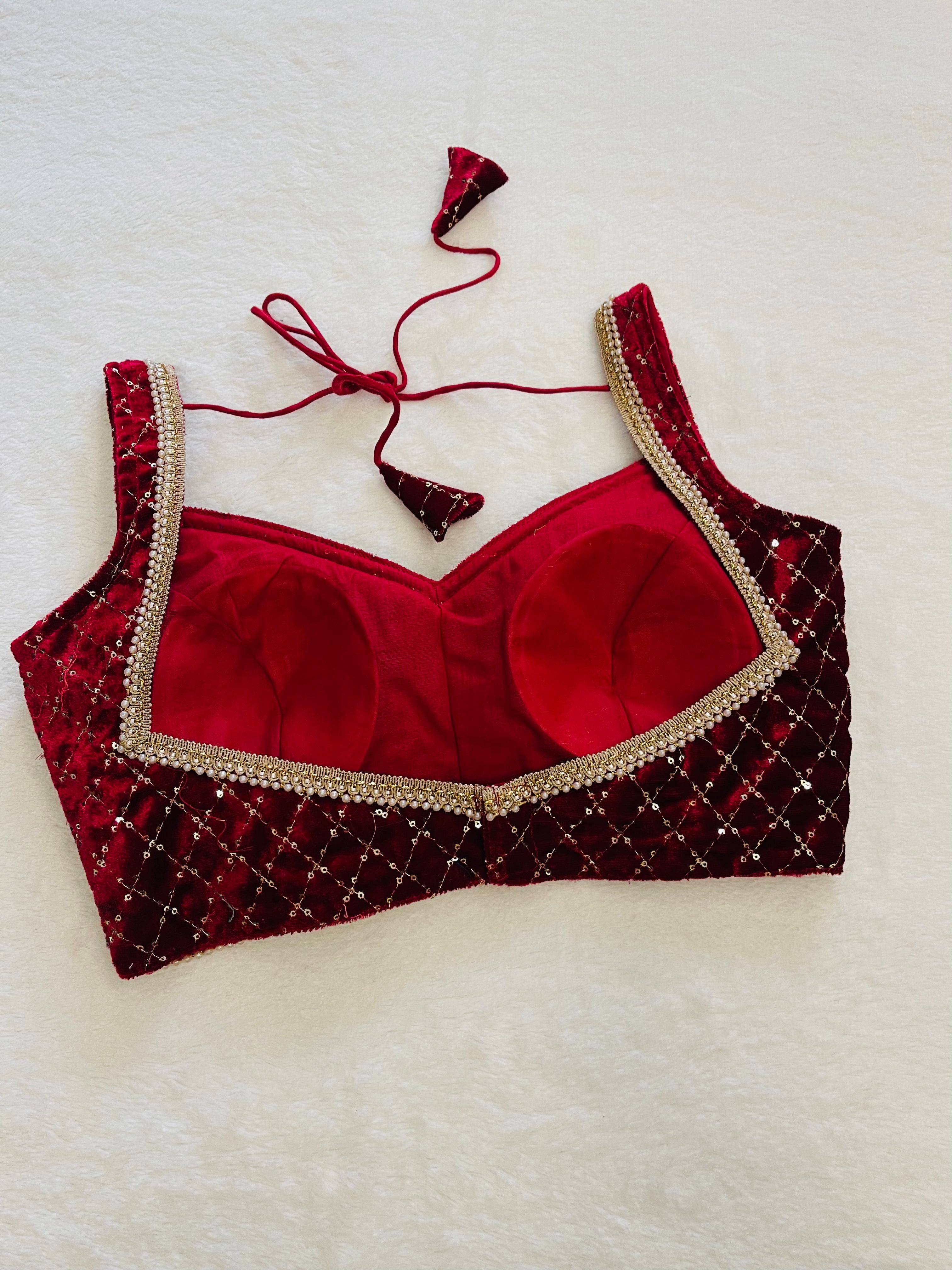 Aaina Crimson Blouse