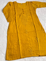 Anamika mustard modal short kurta