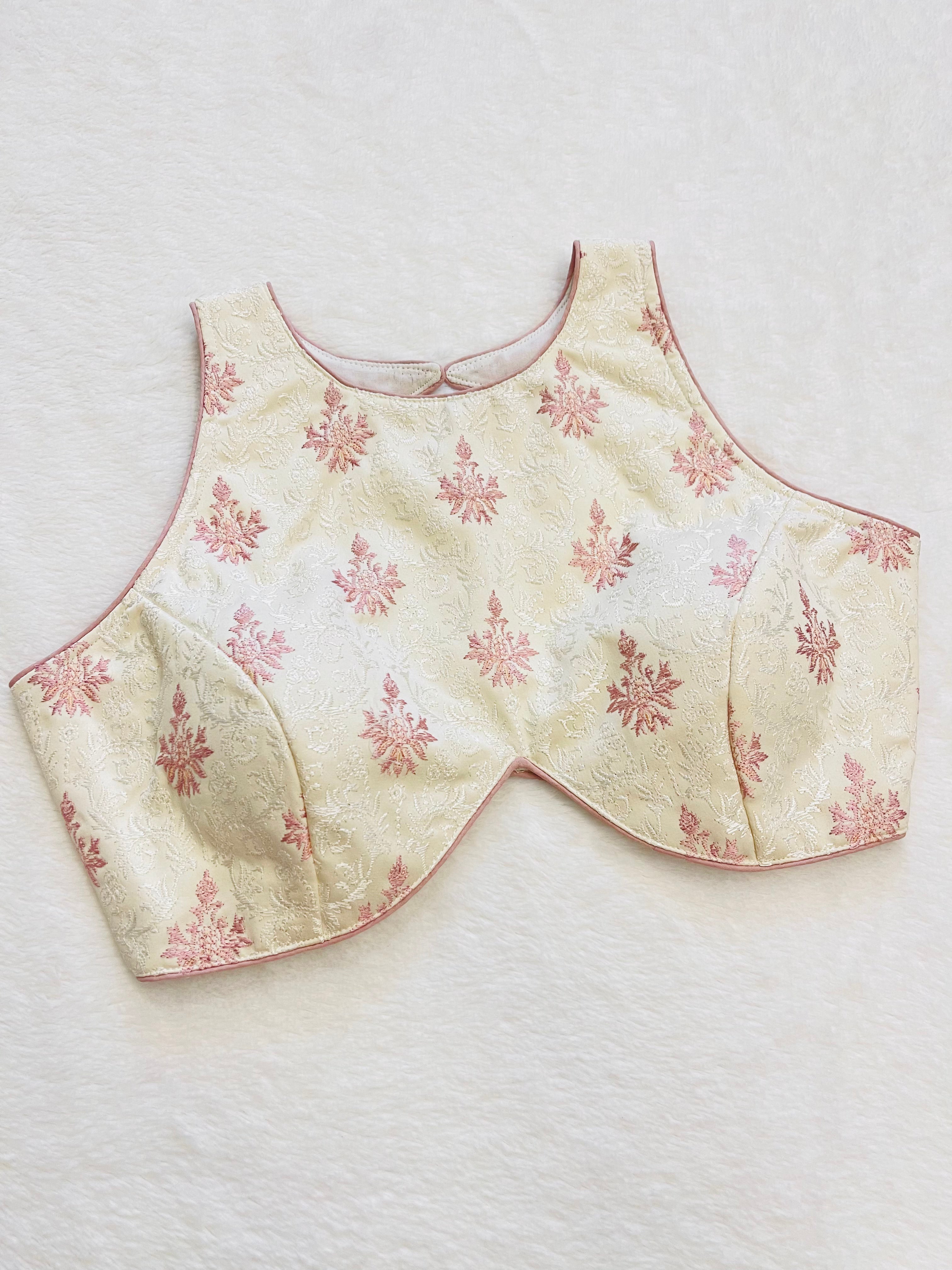Gazal Offwhite peach Blouse