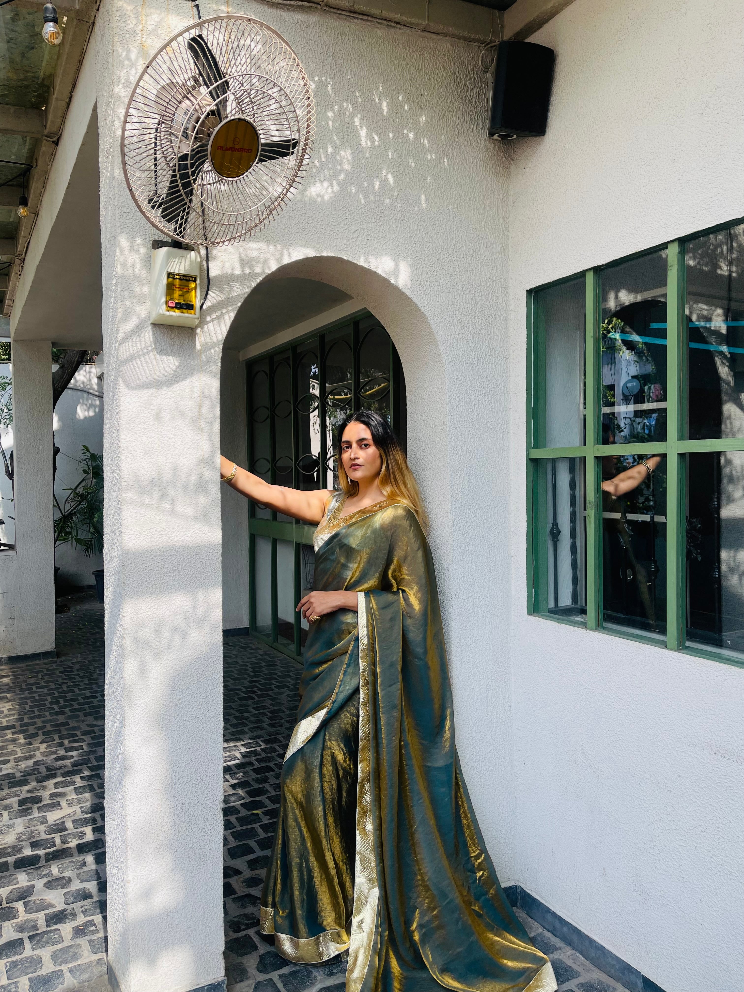 Golden Forest Saree