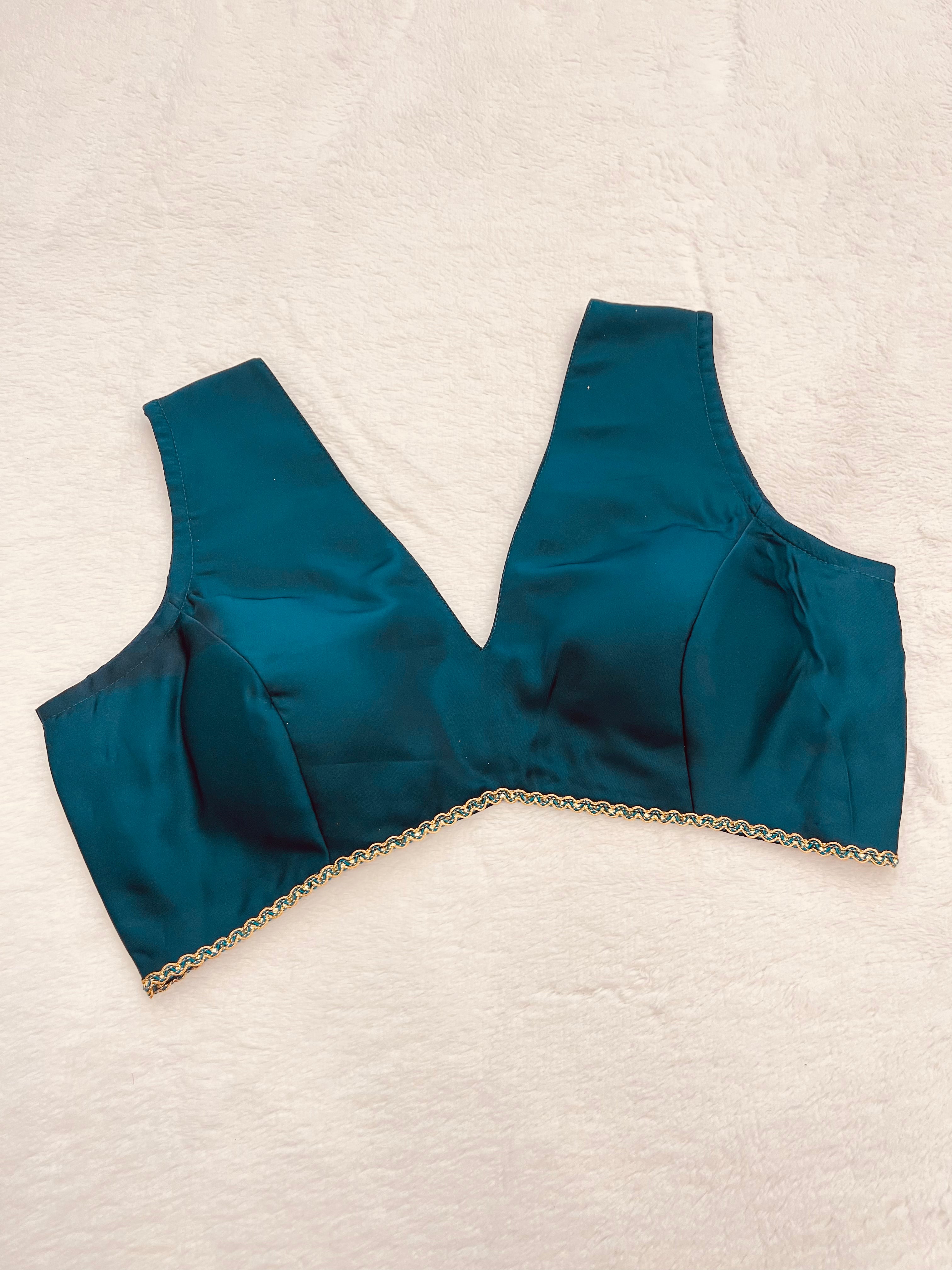 Gazal Teal Blue blouse