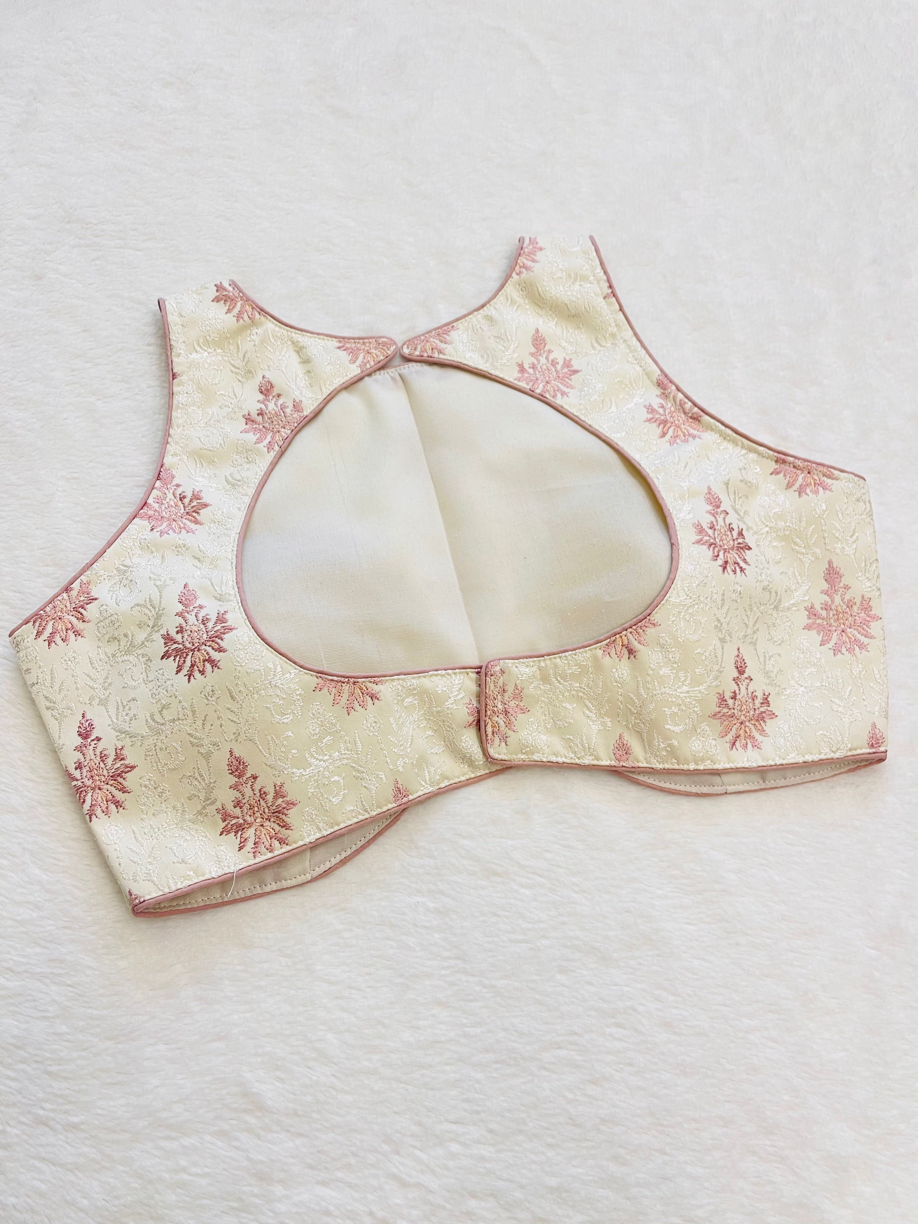 Gazal Offwhite peach Blouse