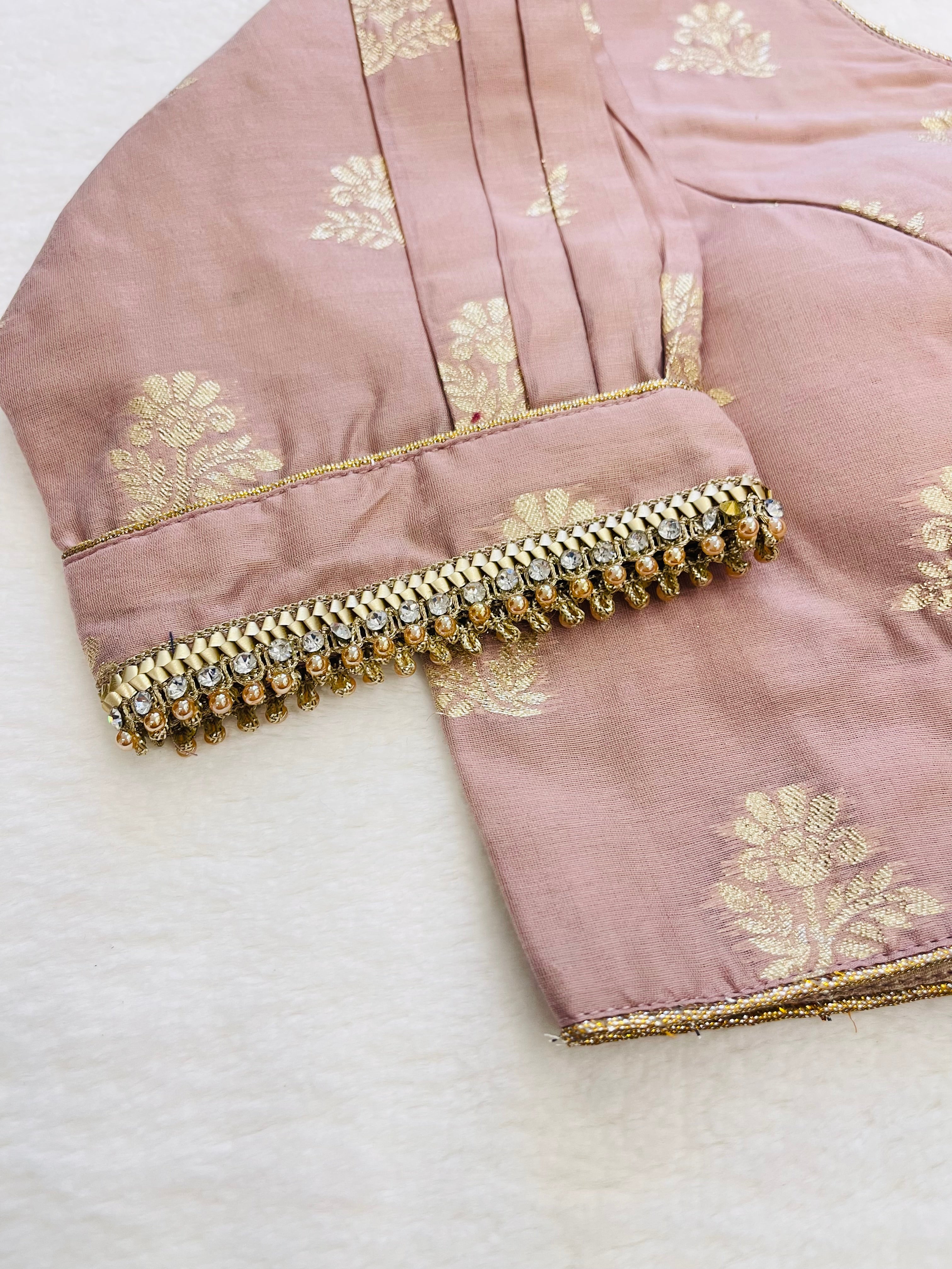 Dusty Pink Chanderi Blouse