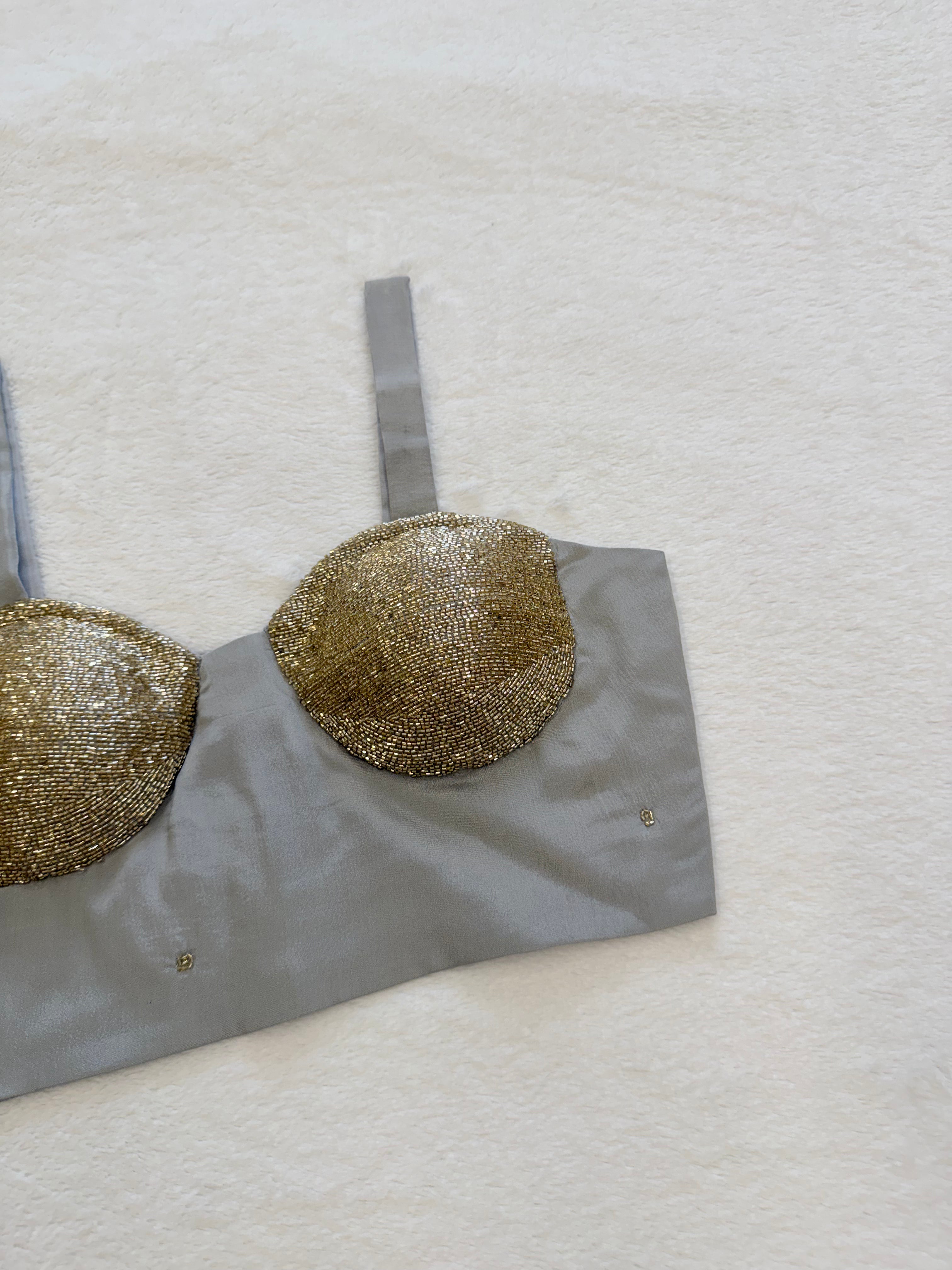 Kanika Grey Handwork Blouse