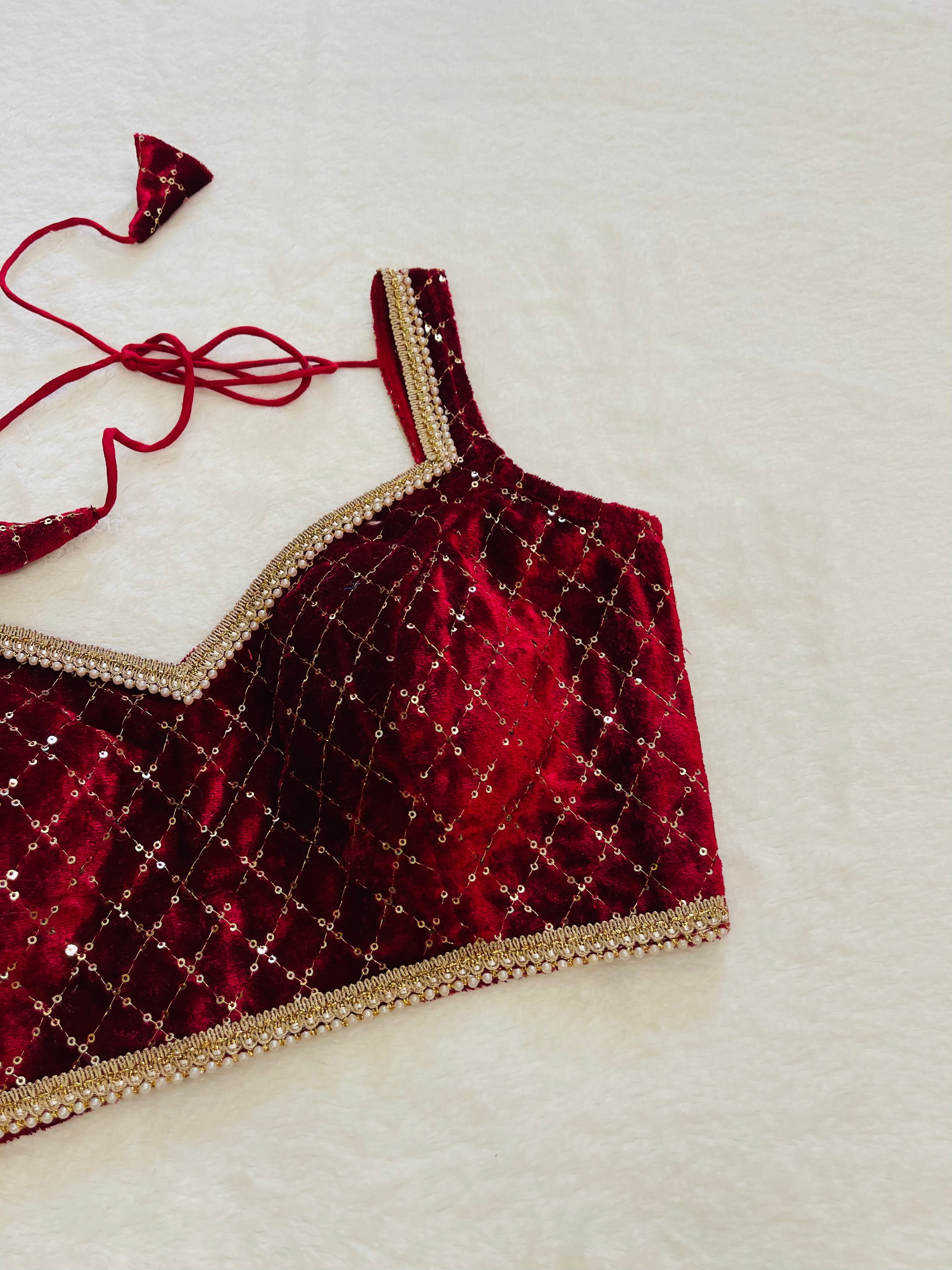 Aaina Crimson Blouse