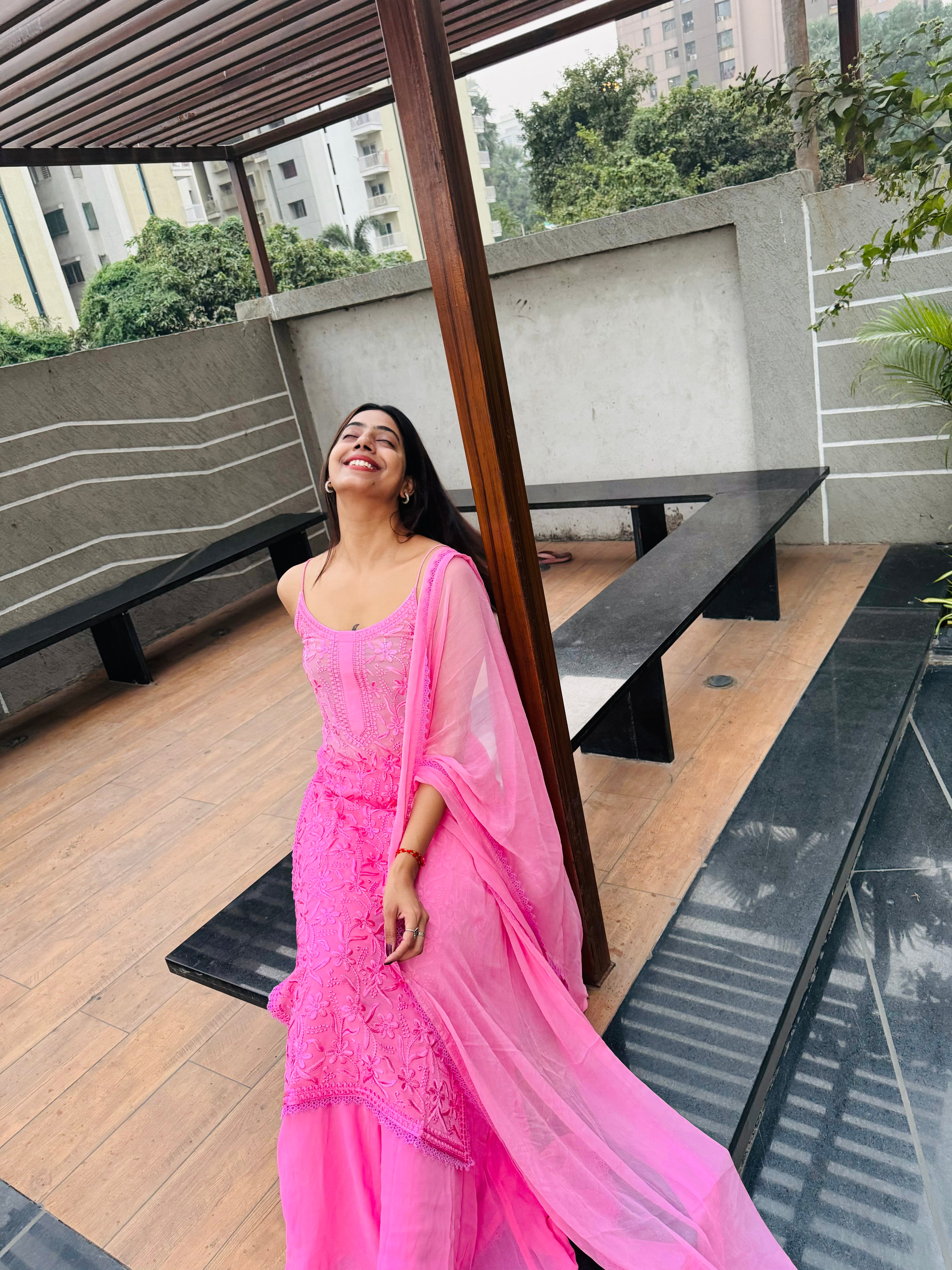 Aradhya Pastel pink suit set