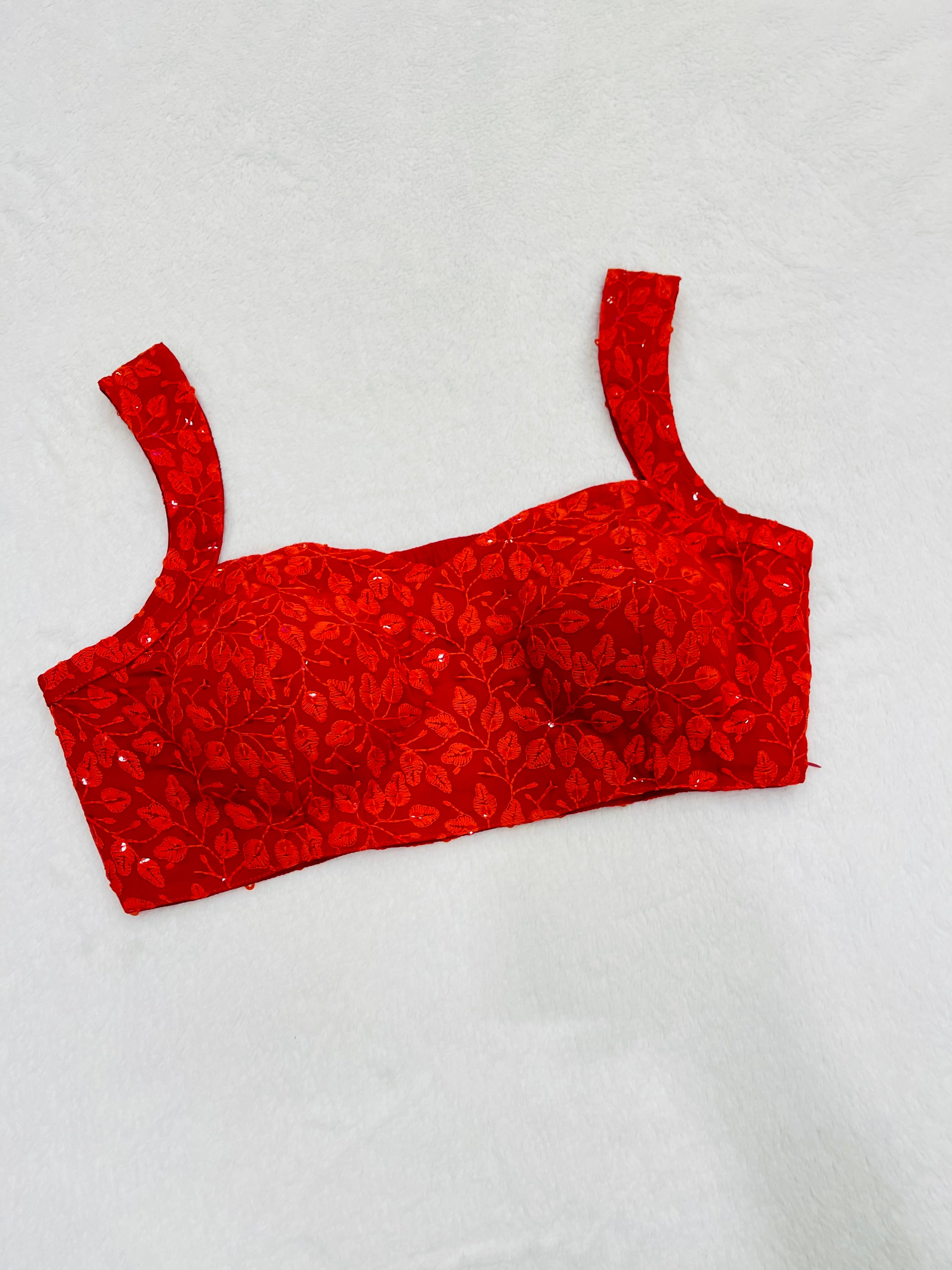 Kaveri Red Petal Print Blouses