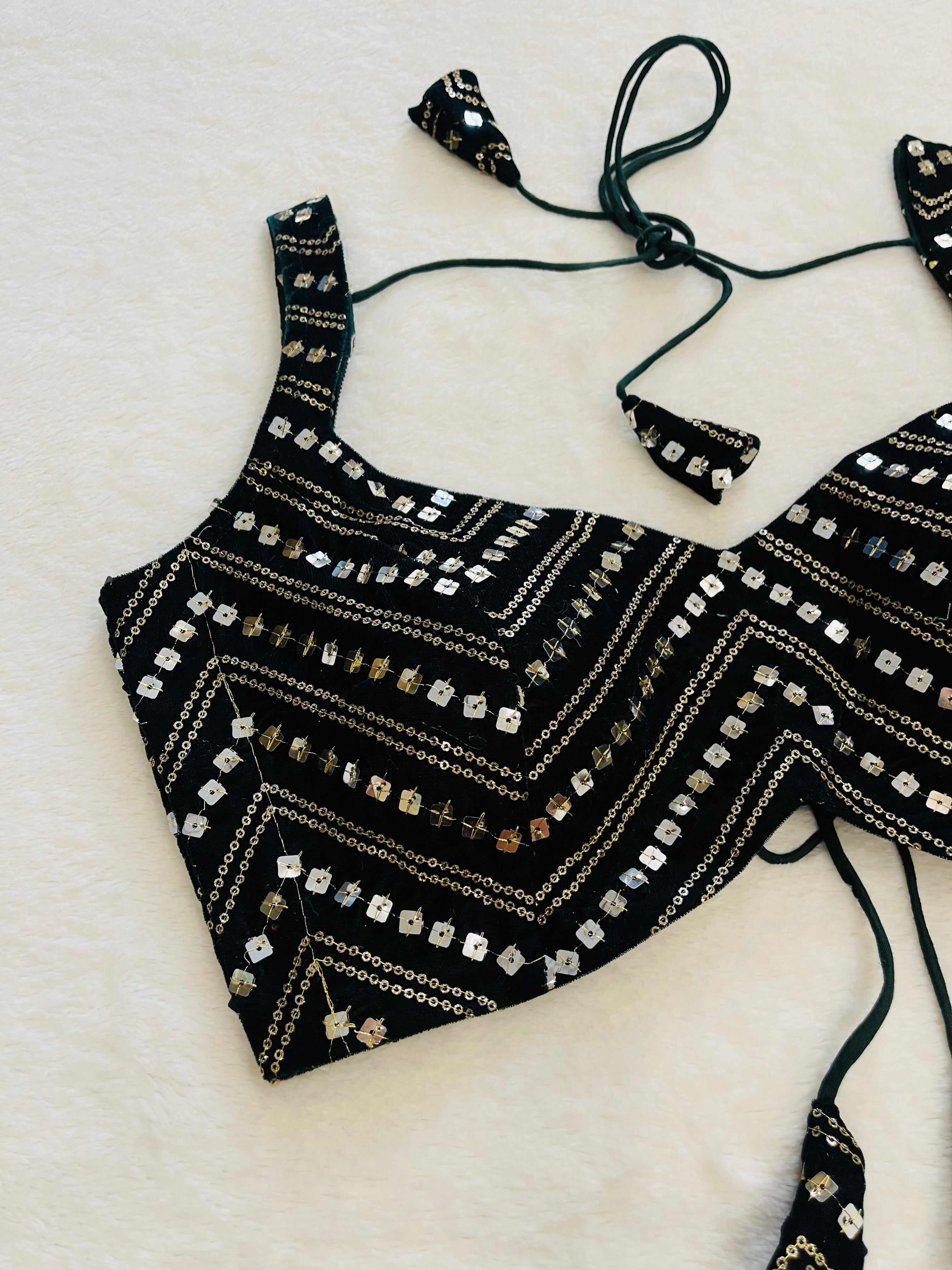 Aaina Dark Green Blouse