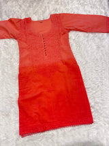 Rosie Pastel Peach short kurta