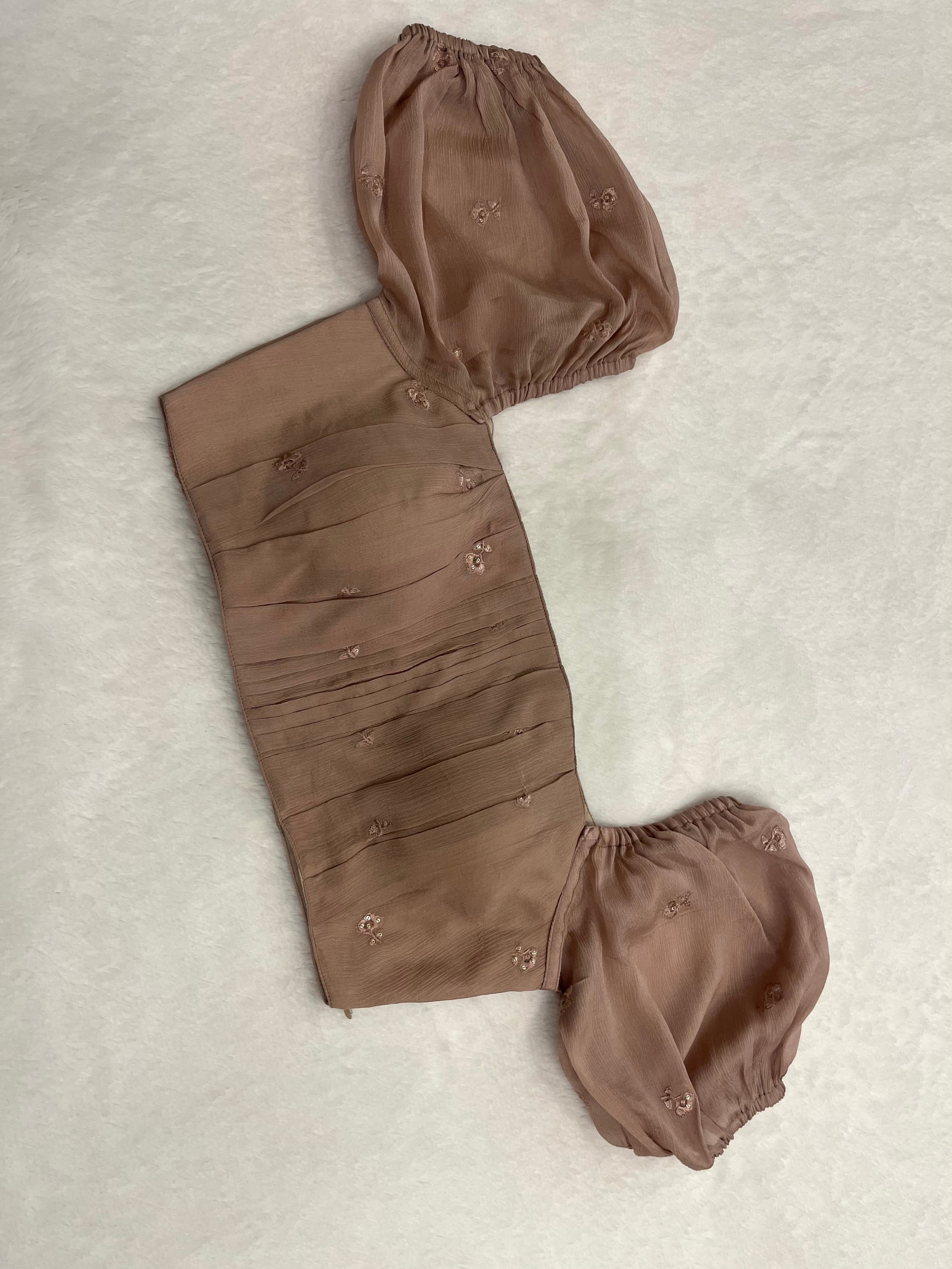 Divine Beige Ballon Blouse