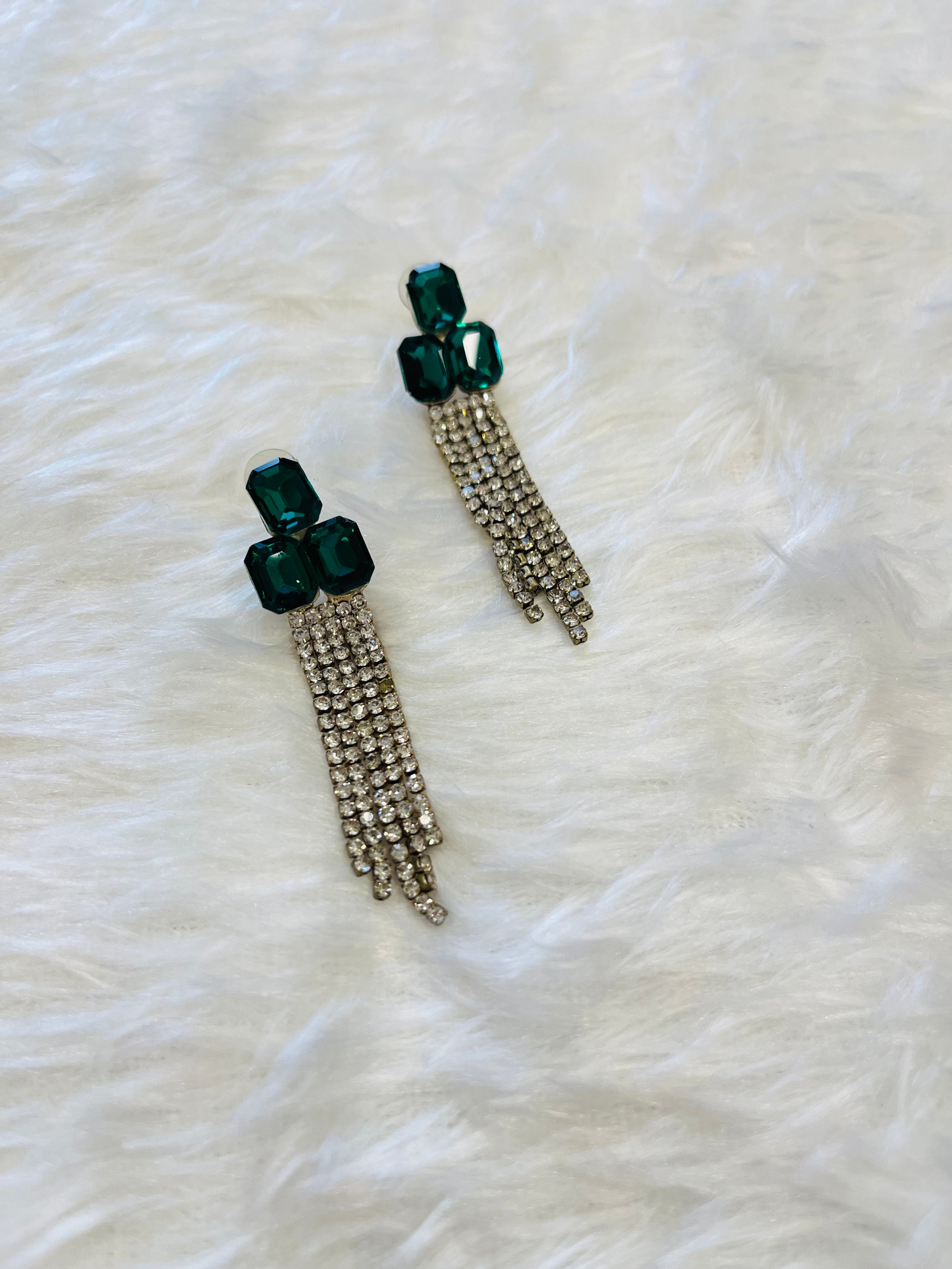 Green Beads Earrings