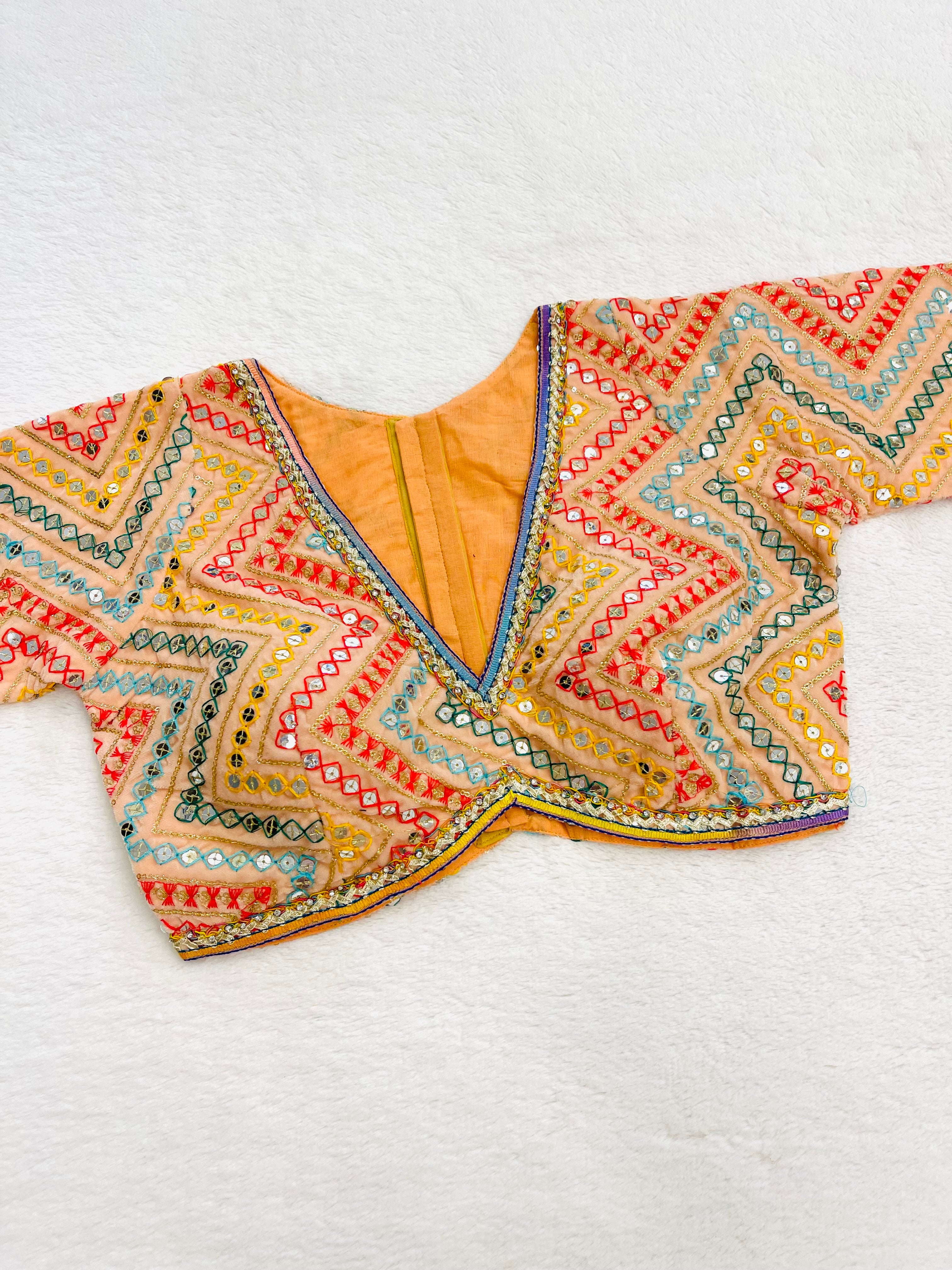 Peach Roshni Blouse