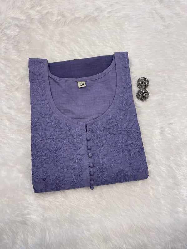 Rosie Pastel Grey short kurta