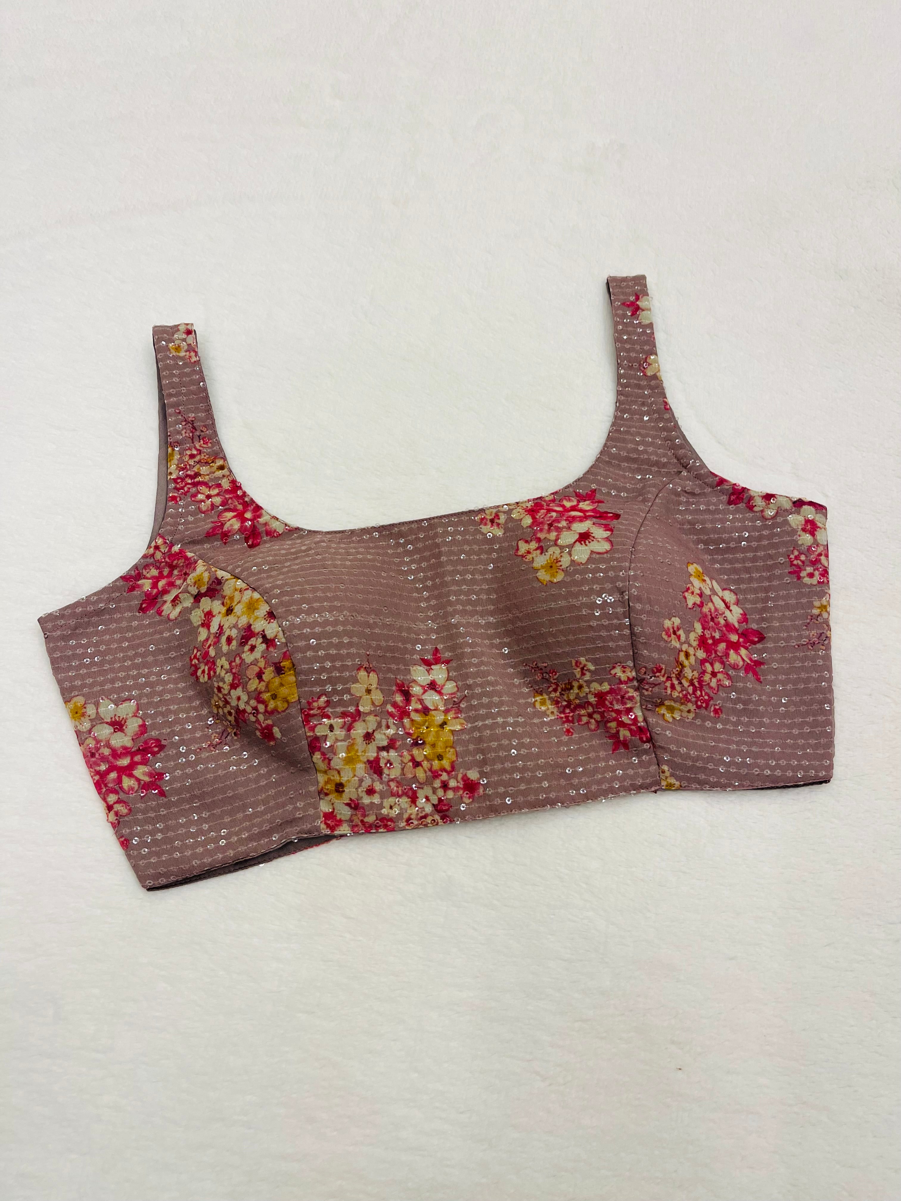 Peach Sequence Blouse