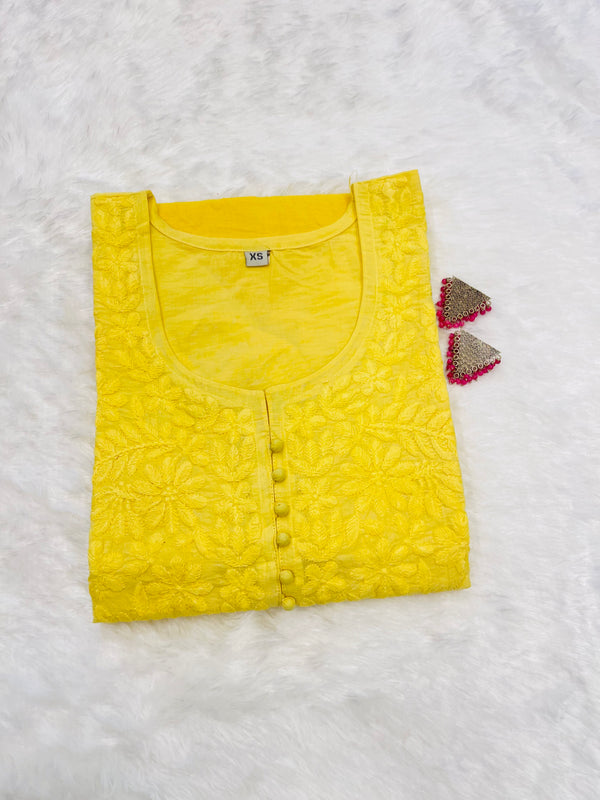 Rosie Lemon Yellow short kurta