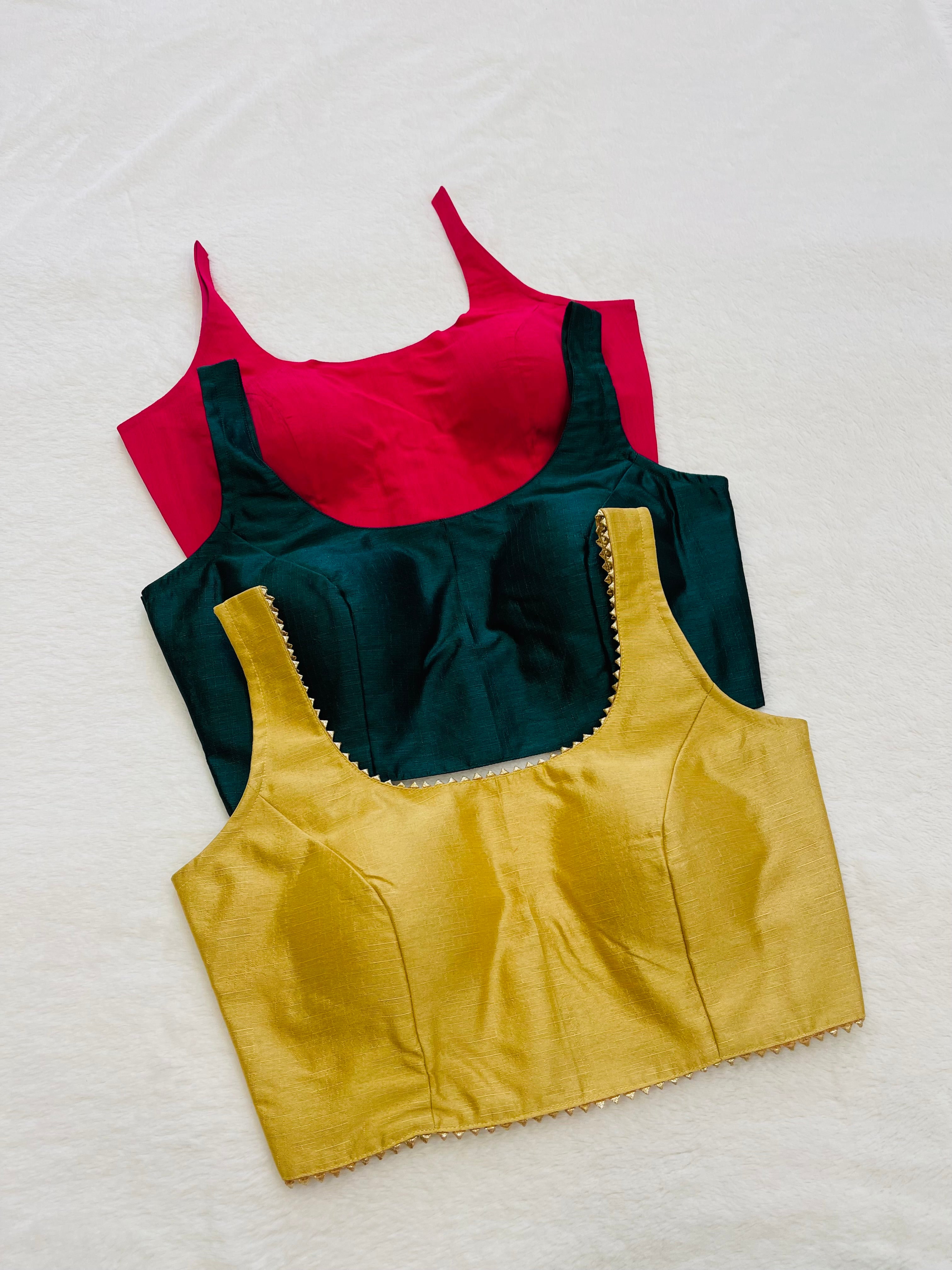 Trendy Fully Stitched Combo Sleeveless Padded Blouse for Women