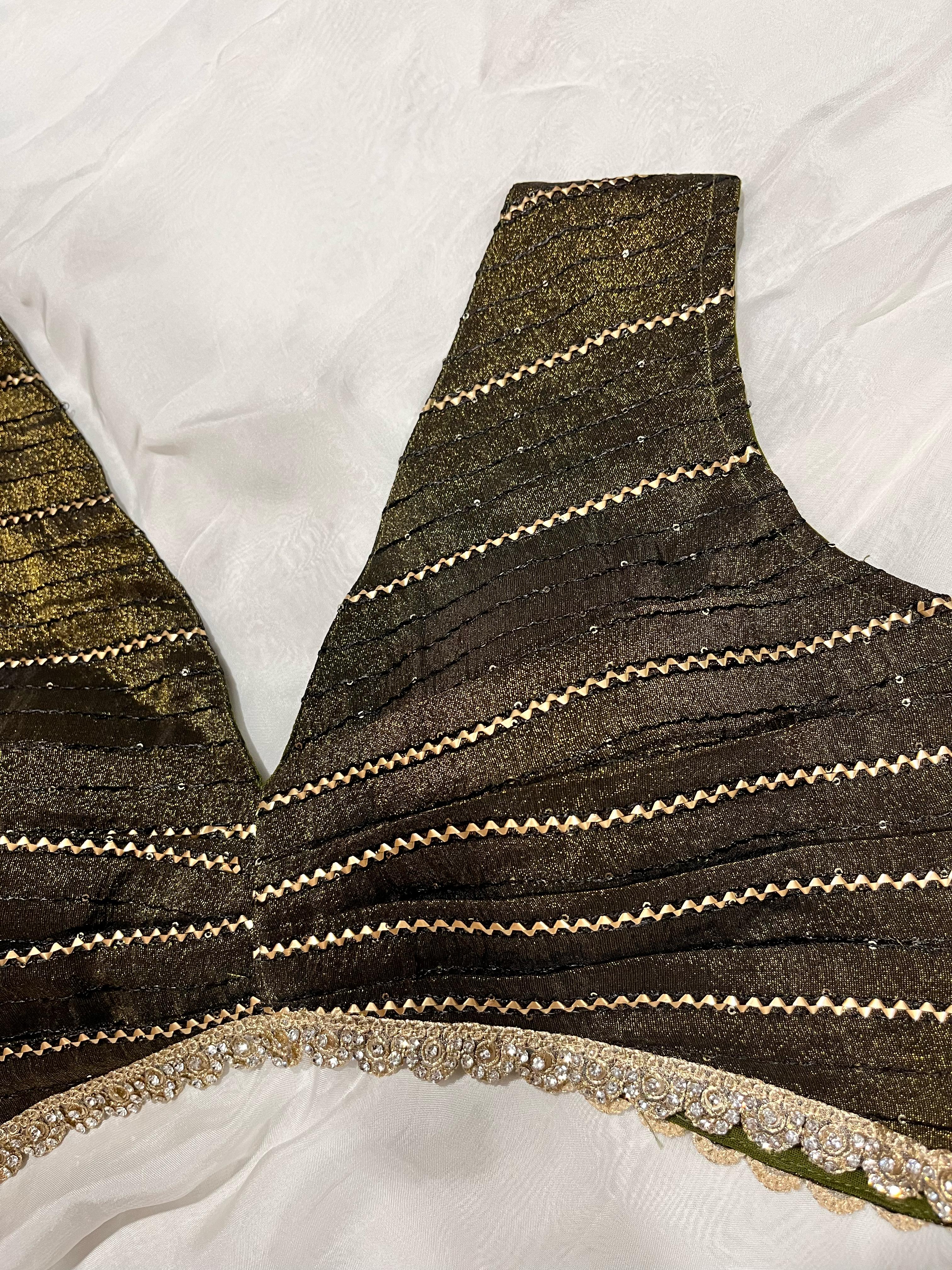 Sunehari Olive Green Blouse