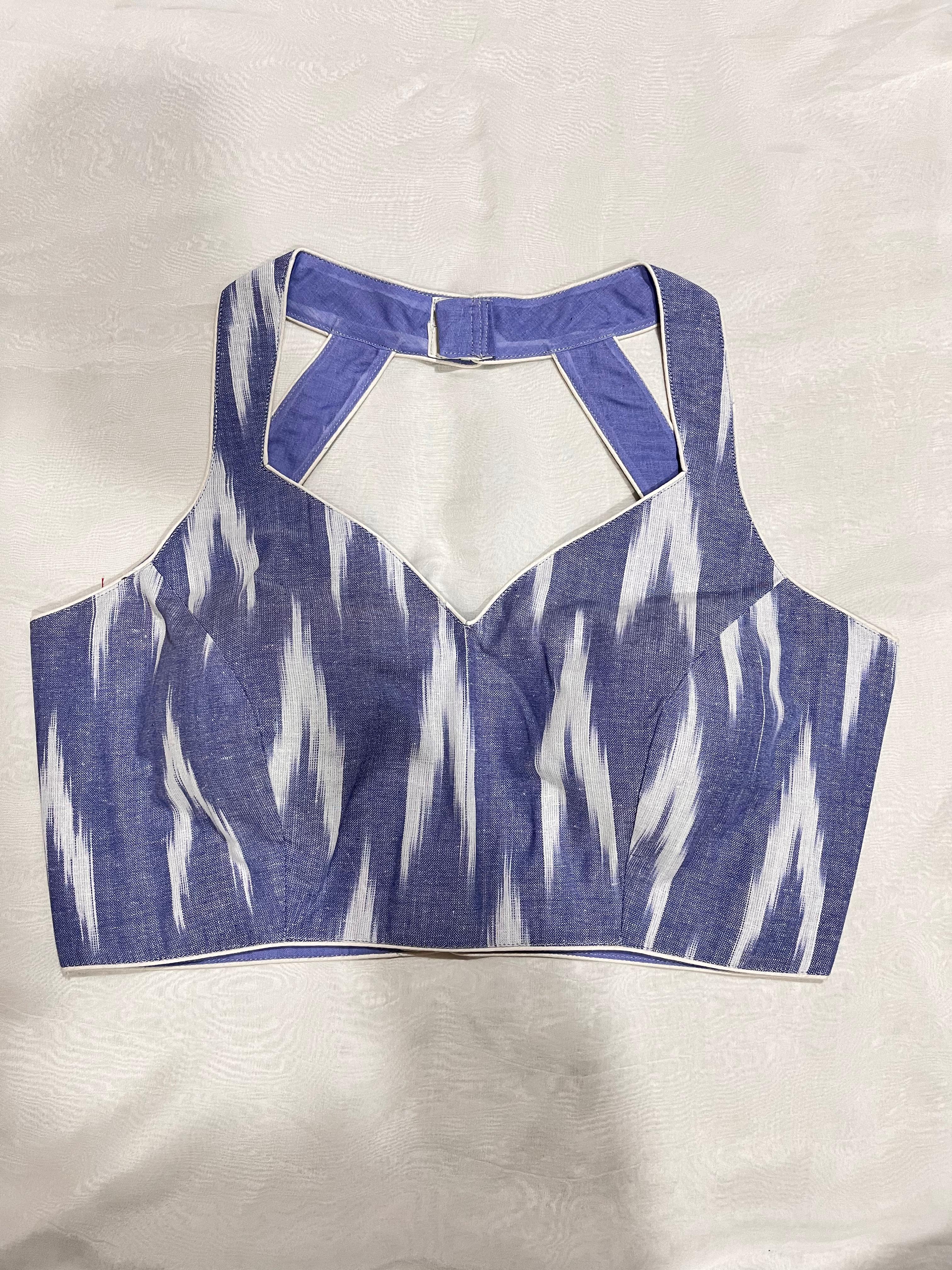 Light Blue Ikkat blouse
