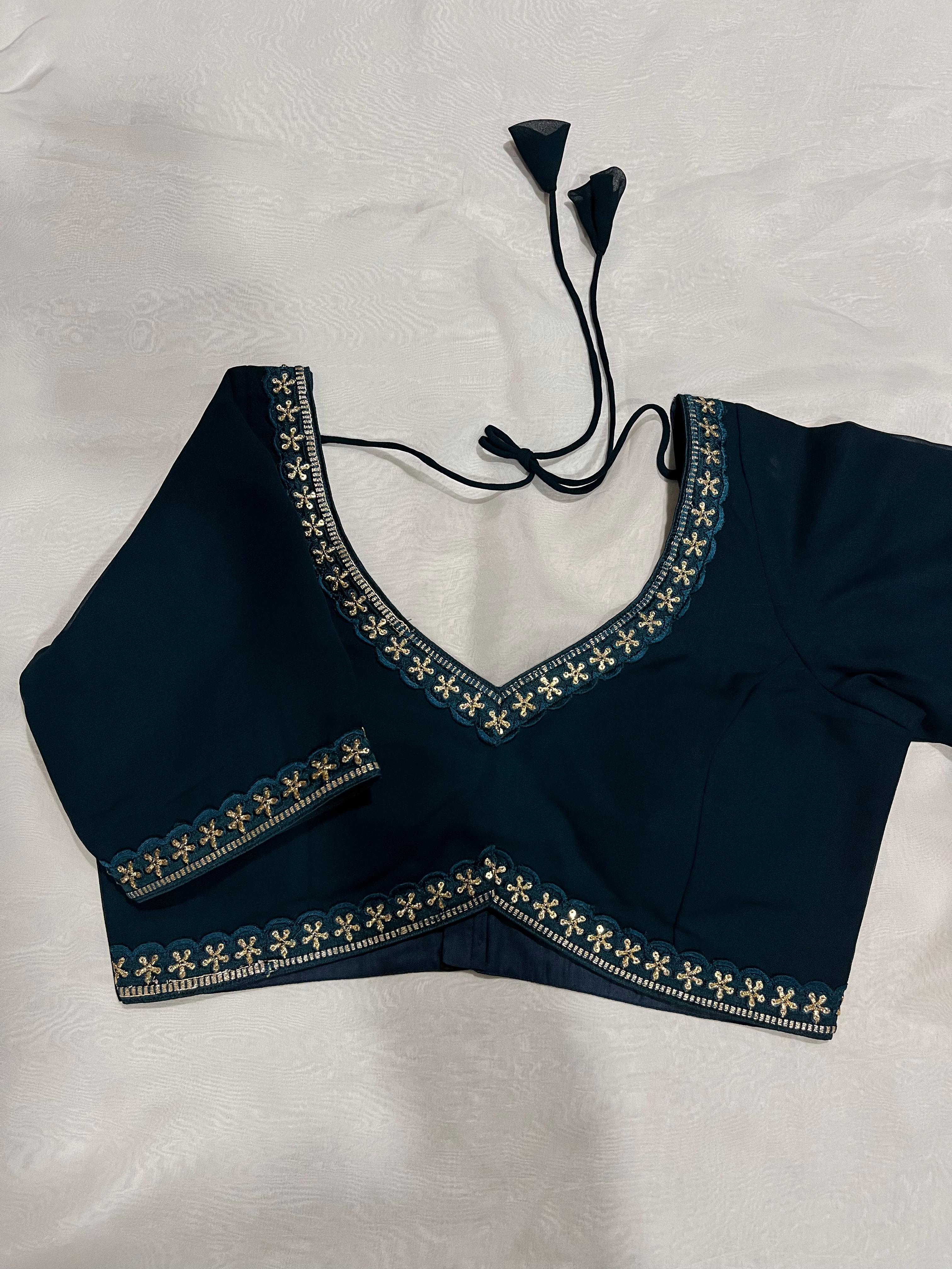 Kavya teal blue blouse