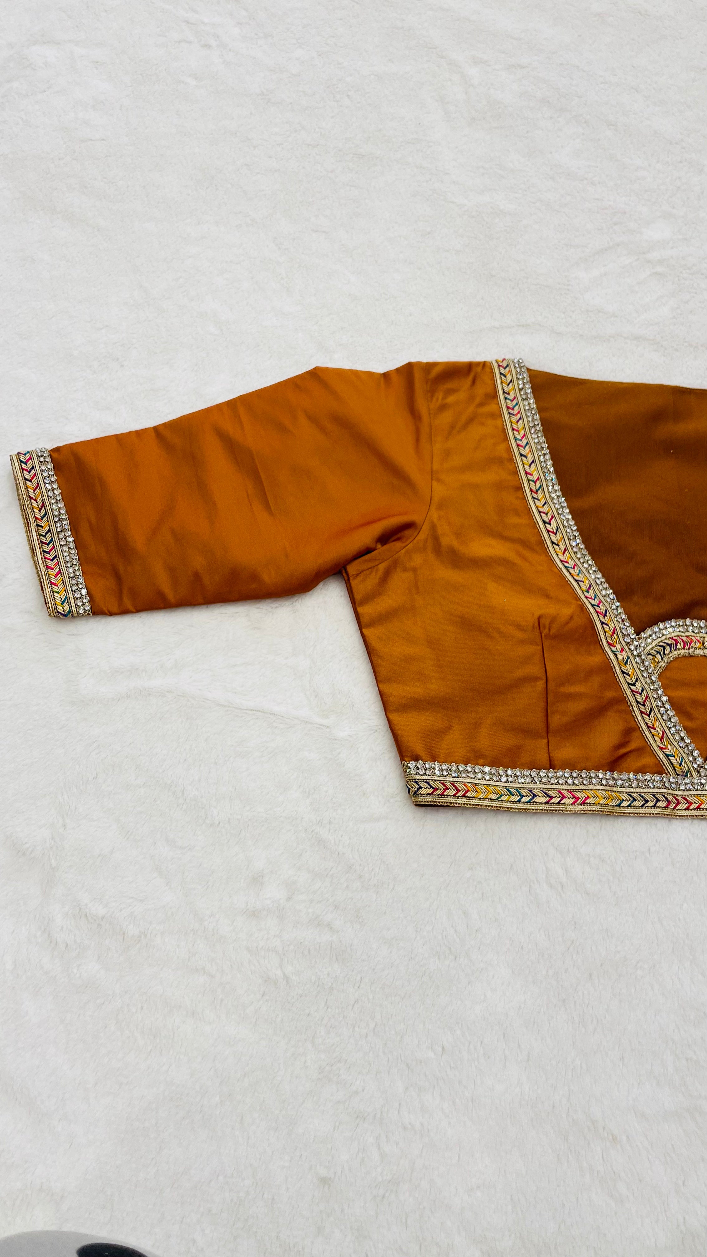 Satin Mustard Party Wear Blouse