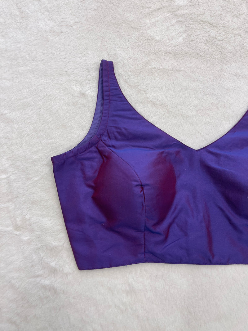 Dual Shade Blue Casual Wear Blouse