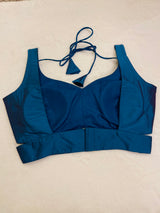Aruna Moroccan blue blouse