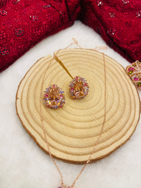 Rosy Korean diamond set