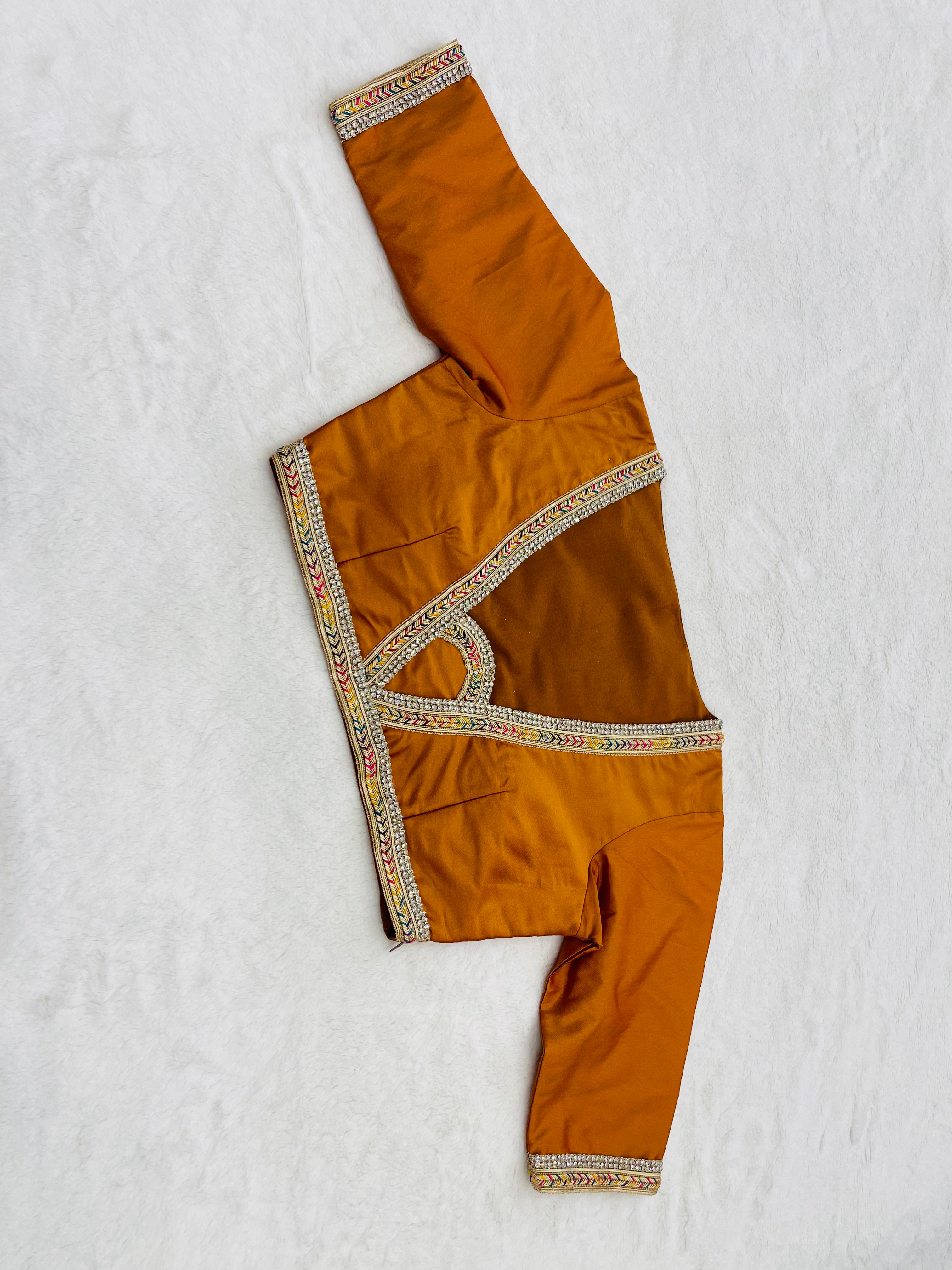 Satin Mustard Party Wear Blouse