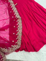 Saundh pink anarkali set