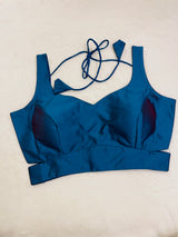 Aruna Moroccan blue blouse