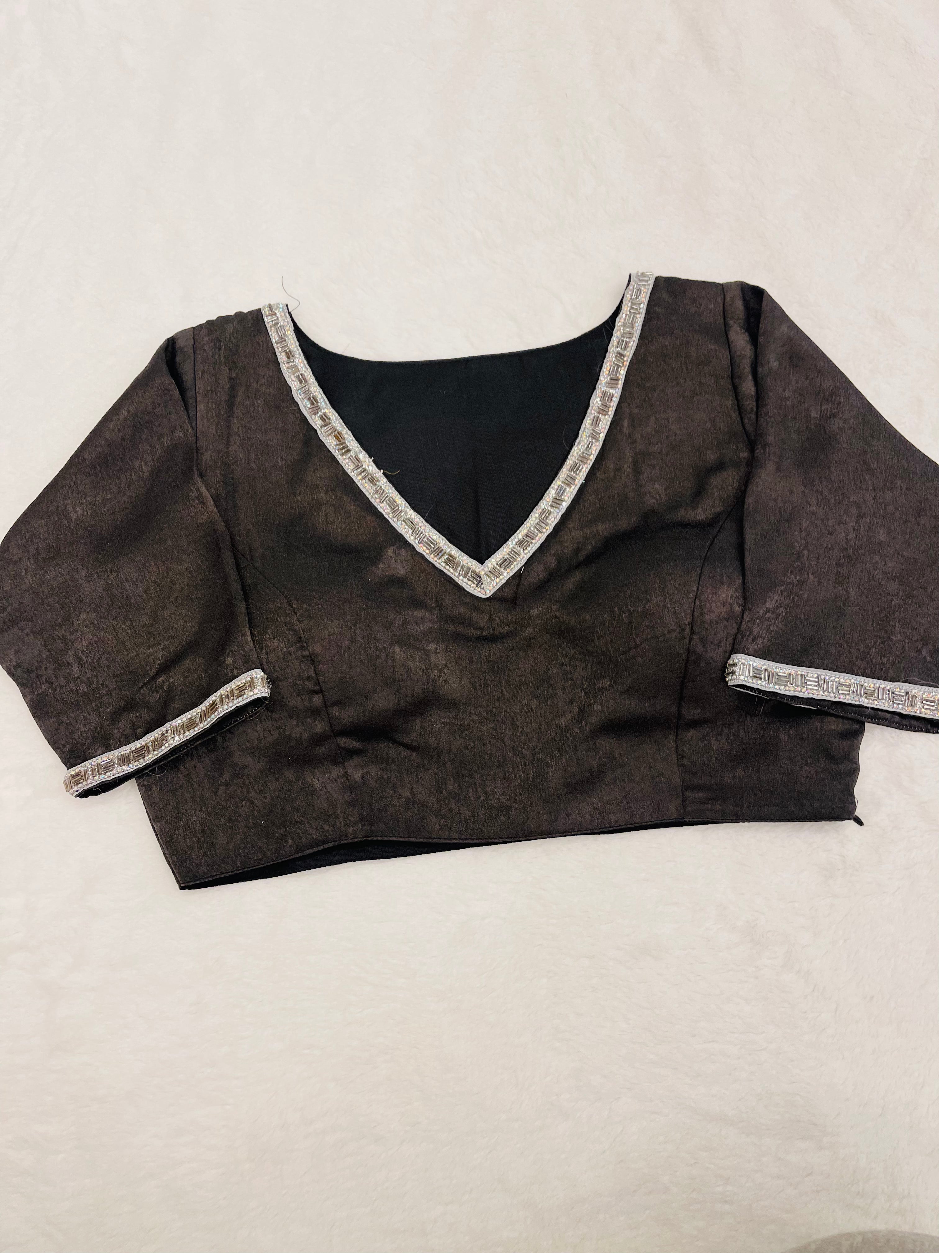 Black Velvet poly rayon Blouse