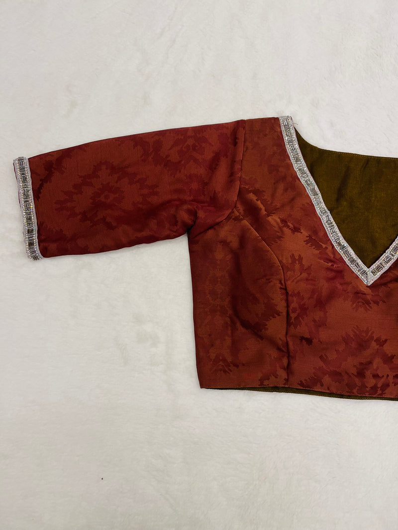 Brown Poly Georgette Blouse