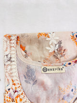 Ashvi peach flower Lucknowi style Kurti