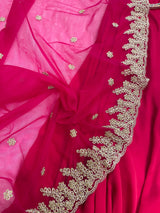 Saundh pink anarkali set