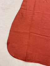 Rust Orange Semi Cotton Office Wear Kurta