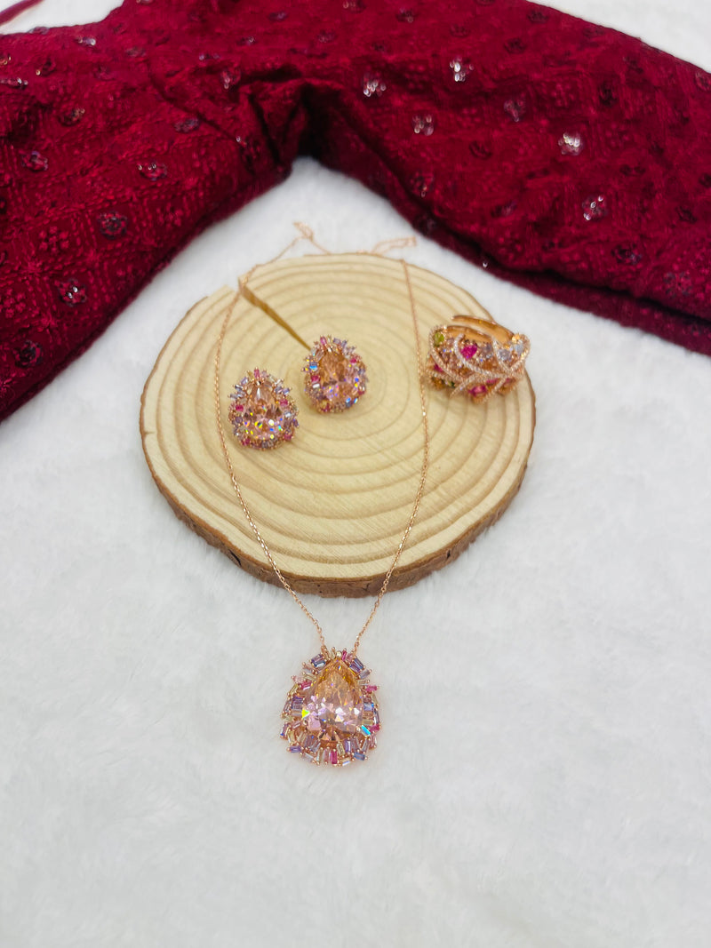 Rosy Korean diamond set