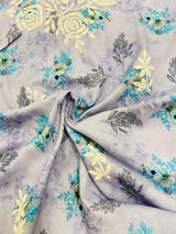Ashvi pastel blue flower print kurta