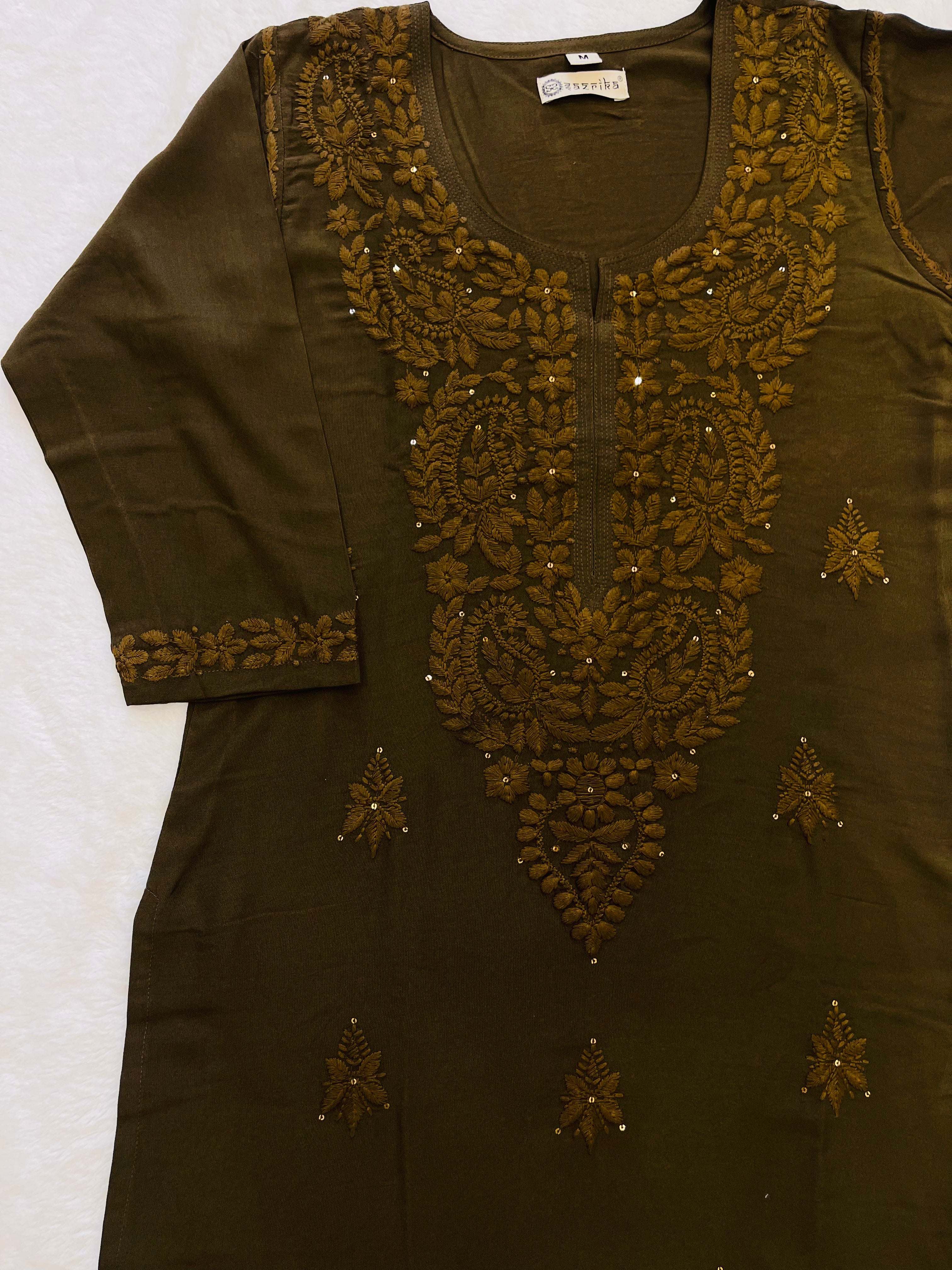 Khubsoorat Mehendi Rayon Embroidered Kurti