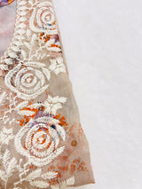 Ashvi peach flower Lucknowi style Kurti