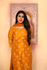 Wearing sunshine kurti set